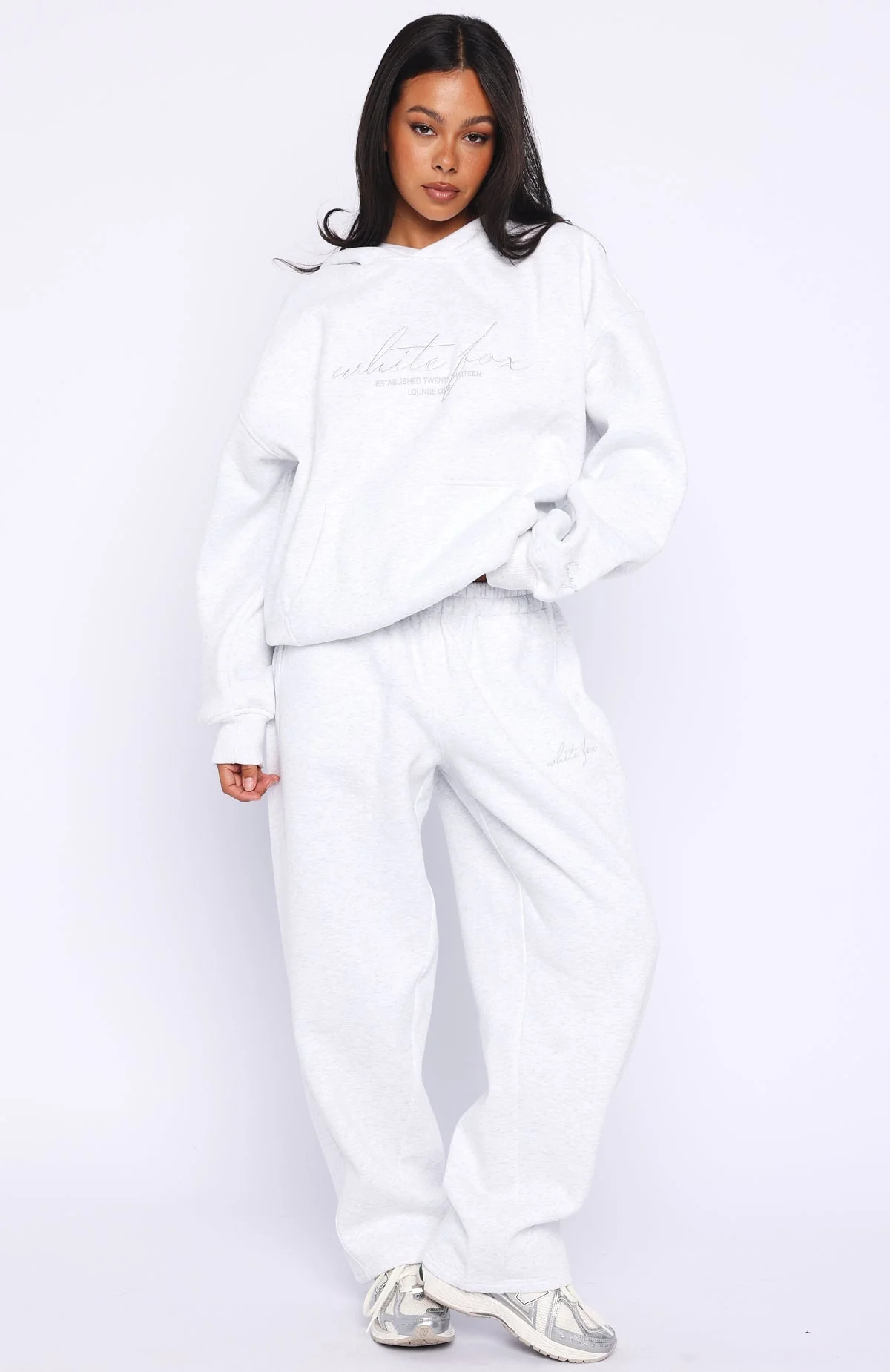 Know What You Want Barrel Leg Sweatpants Grey Marle - Image 2