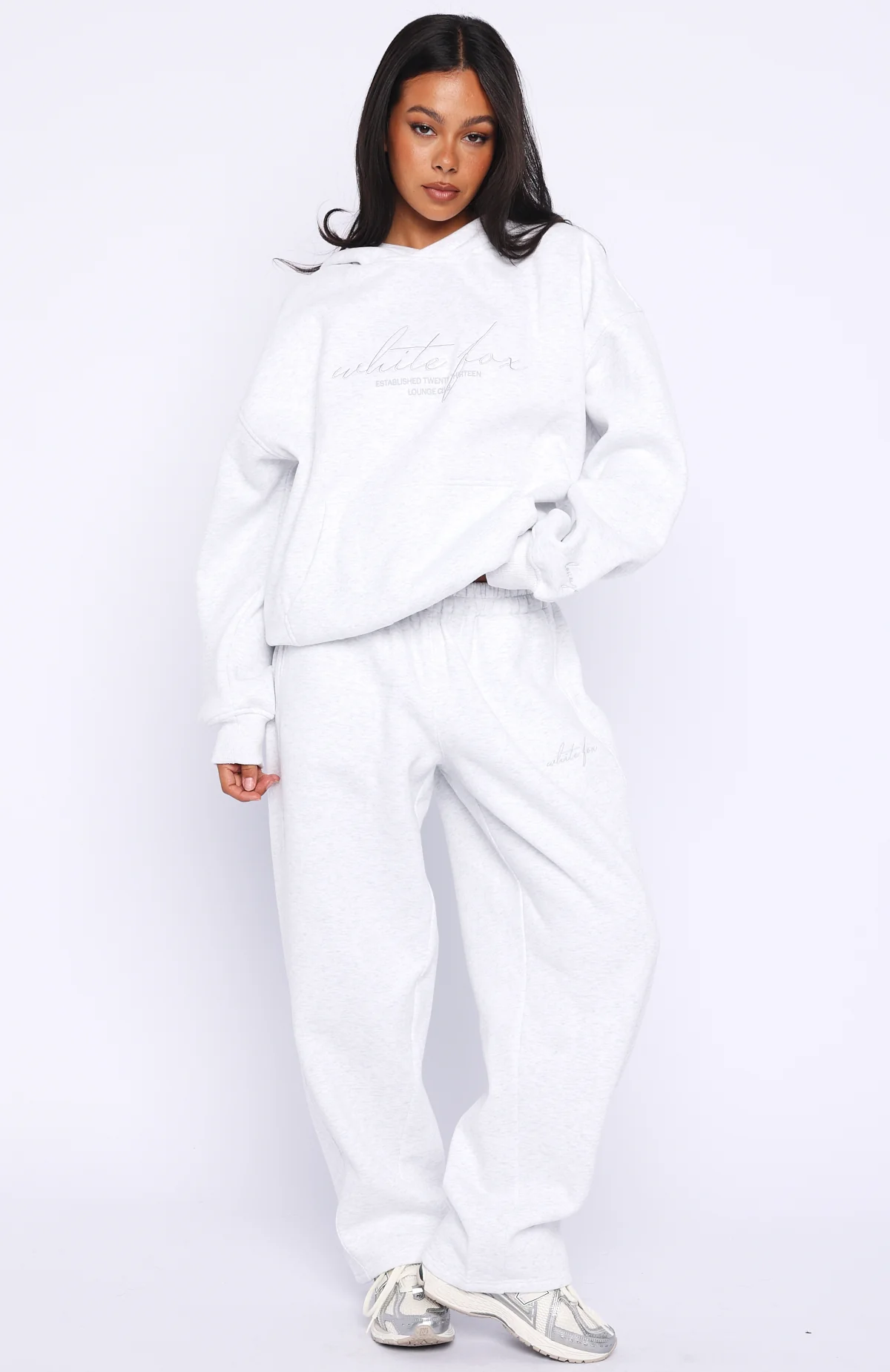 Know What You Want Oversized Hoodie Grey Marle - Image 5