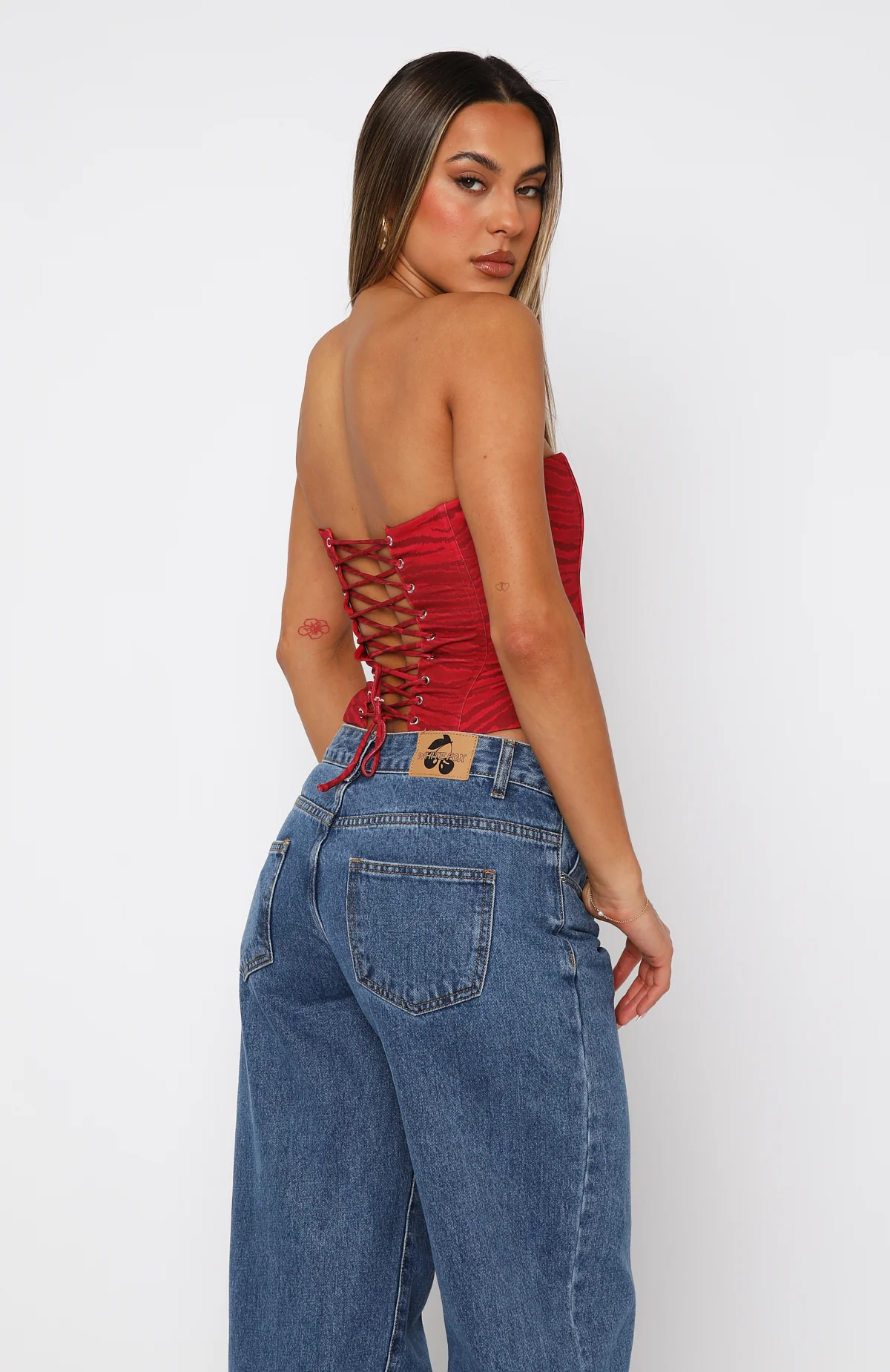Let It Go Strapless Bustier Rouge Zebra - Image 4