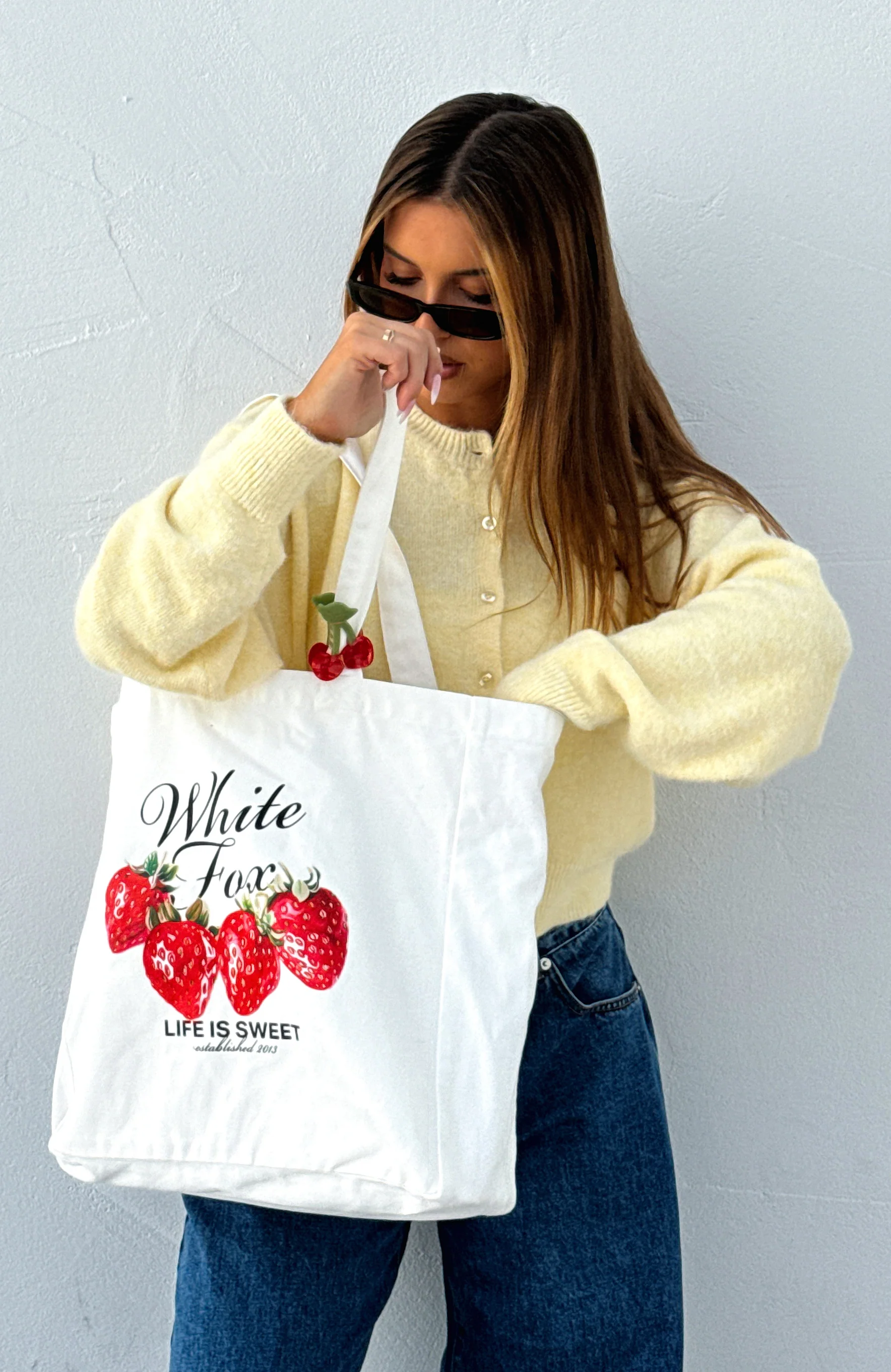 Life Is Sweet Tote Bag Off White - Image 3