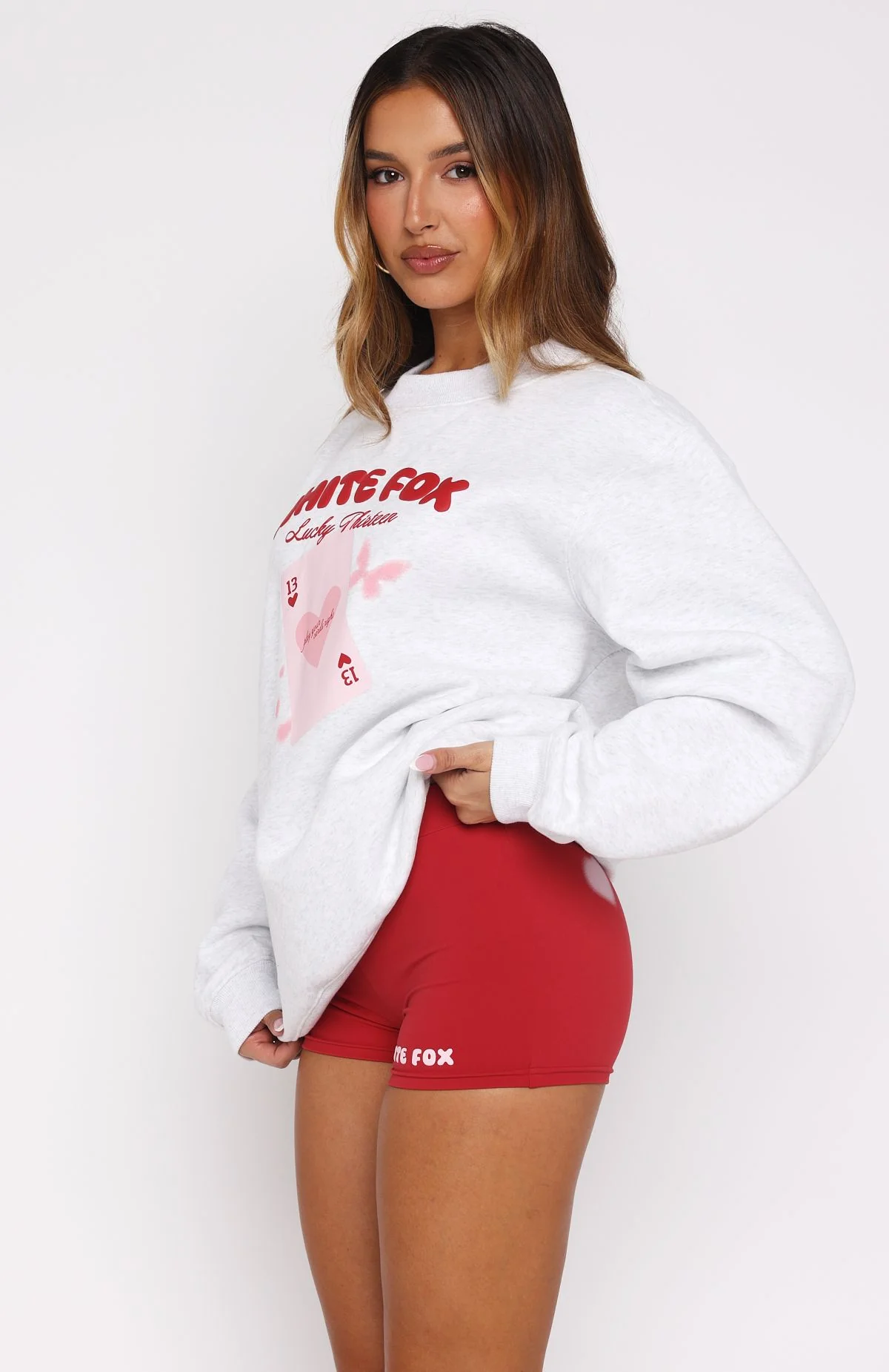 Lucky Thirteen Kalena Oversized Sweater Grey Marle - Image 3