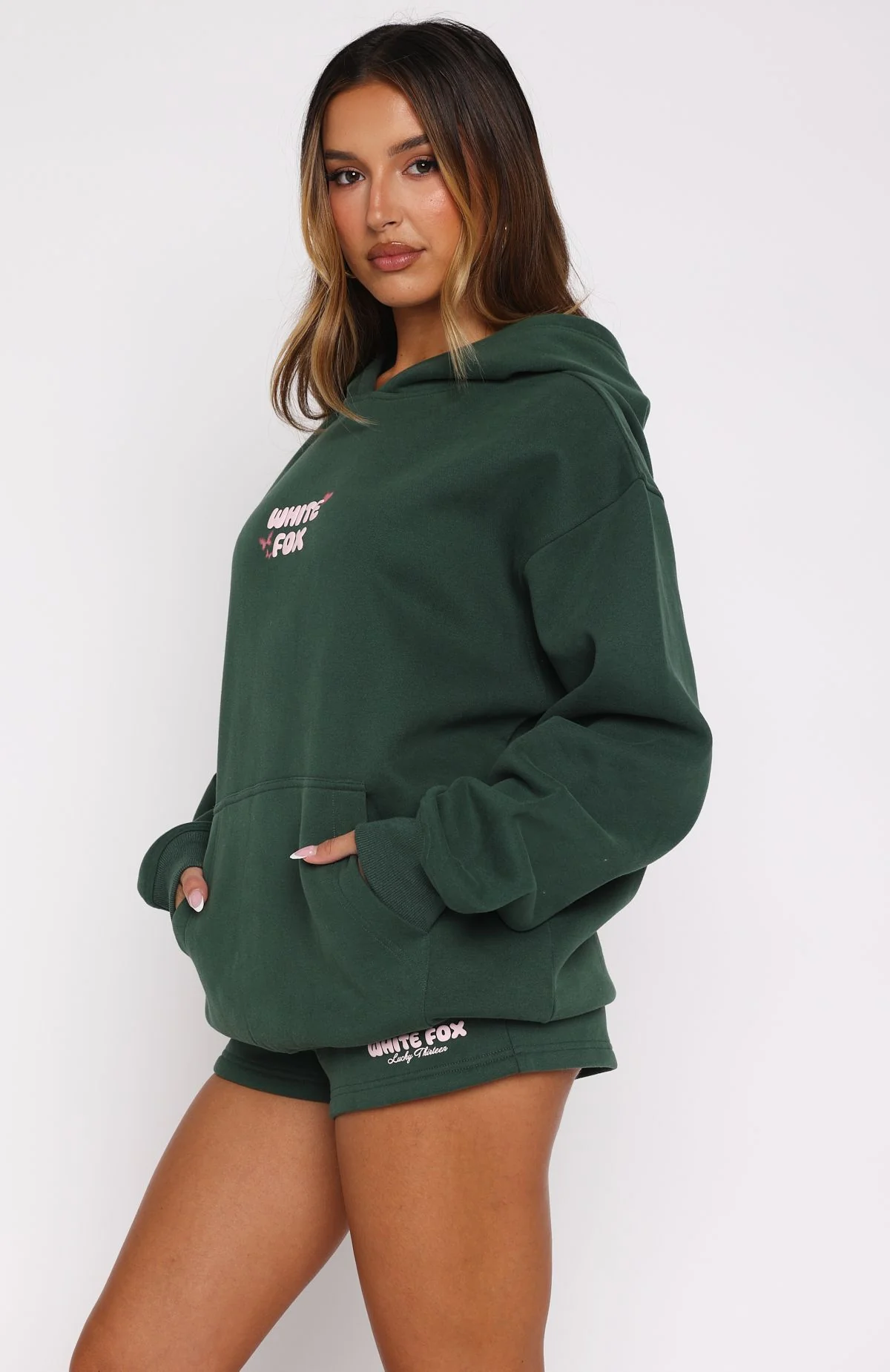 Lucky Thirteen Stephanie Lounge Shorts Green - Image 3