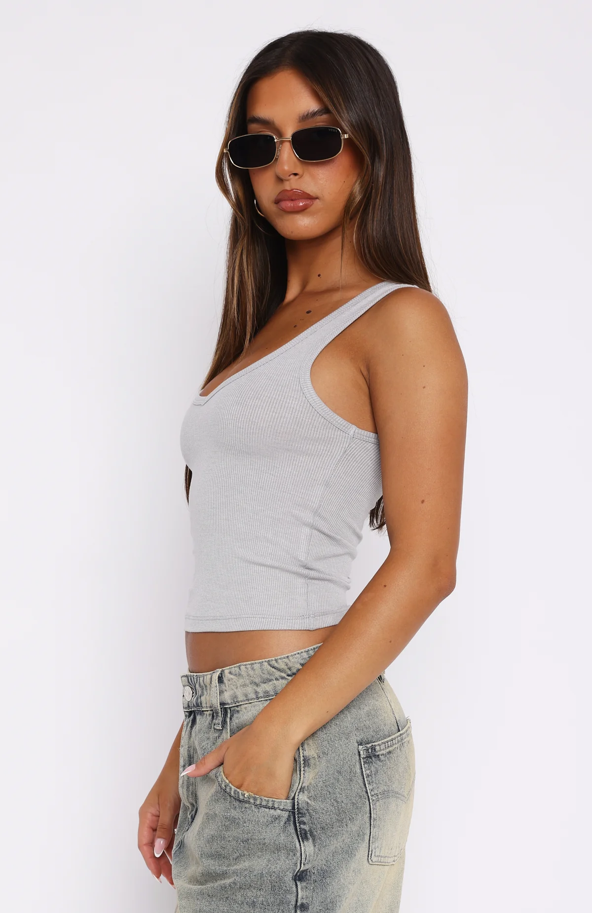 Mad About Love Tank Top Grey - Image 3