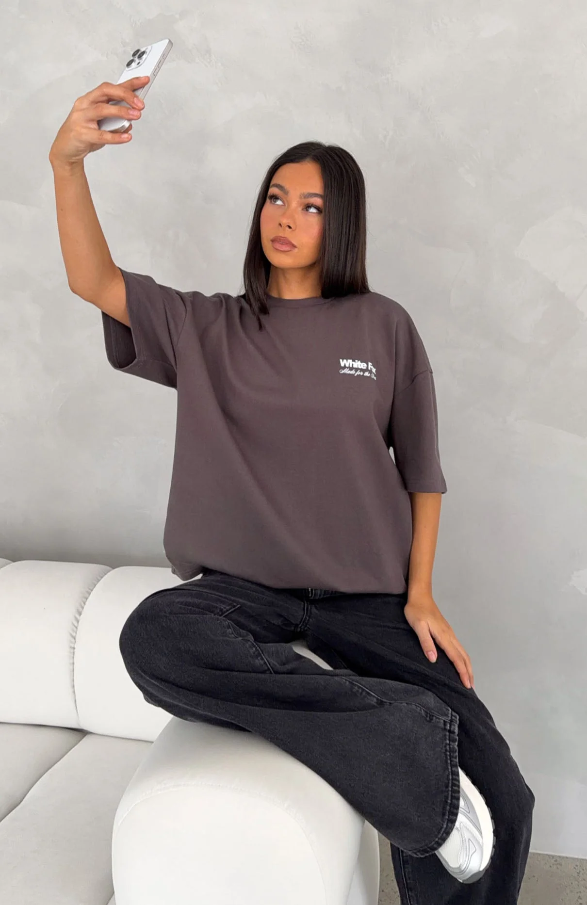 Made For The Heat Oversized Tee Charcoal - Image 2