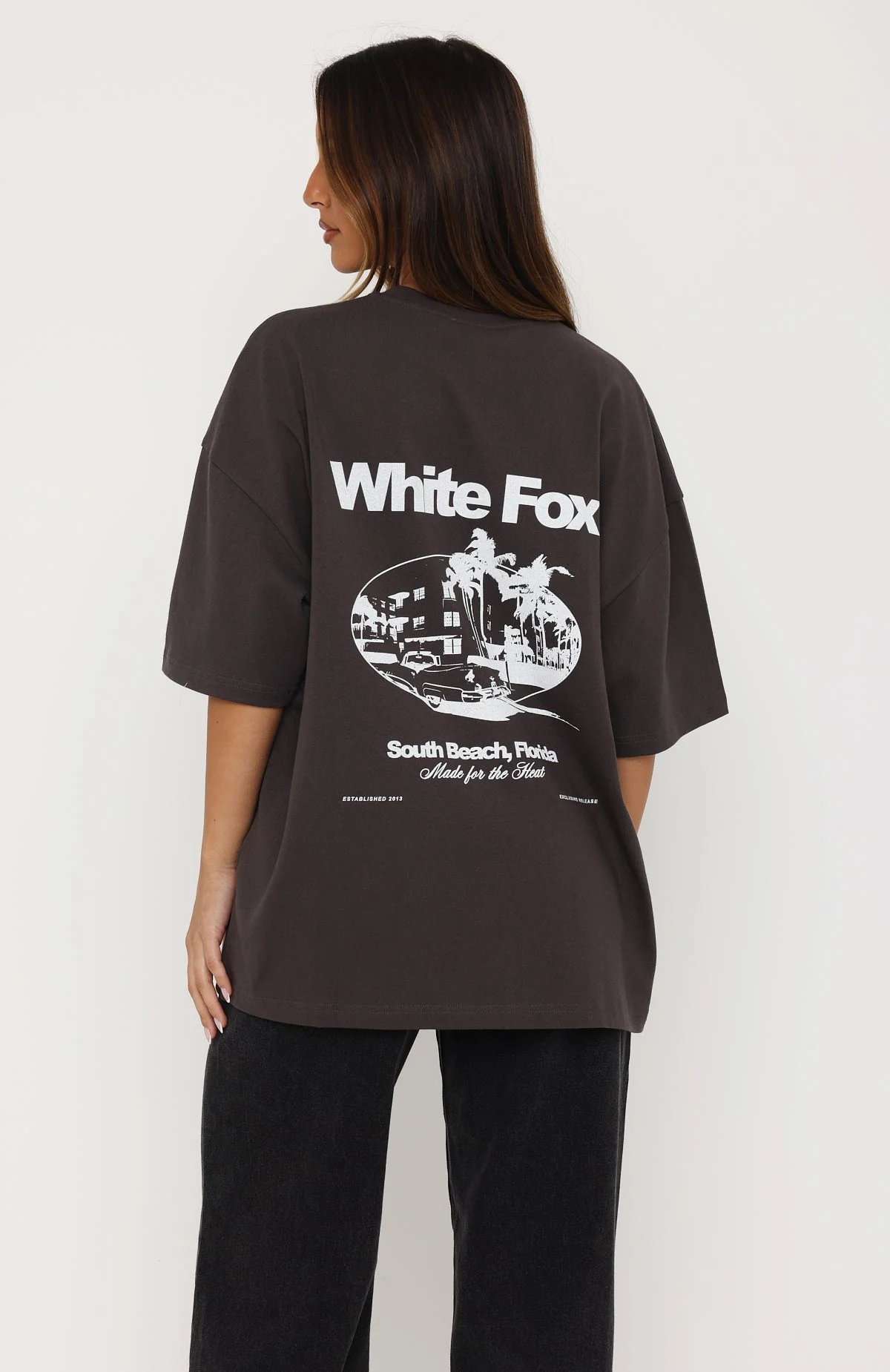 Made For The Heat Oversized Tee Charcoal - Image 5