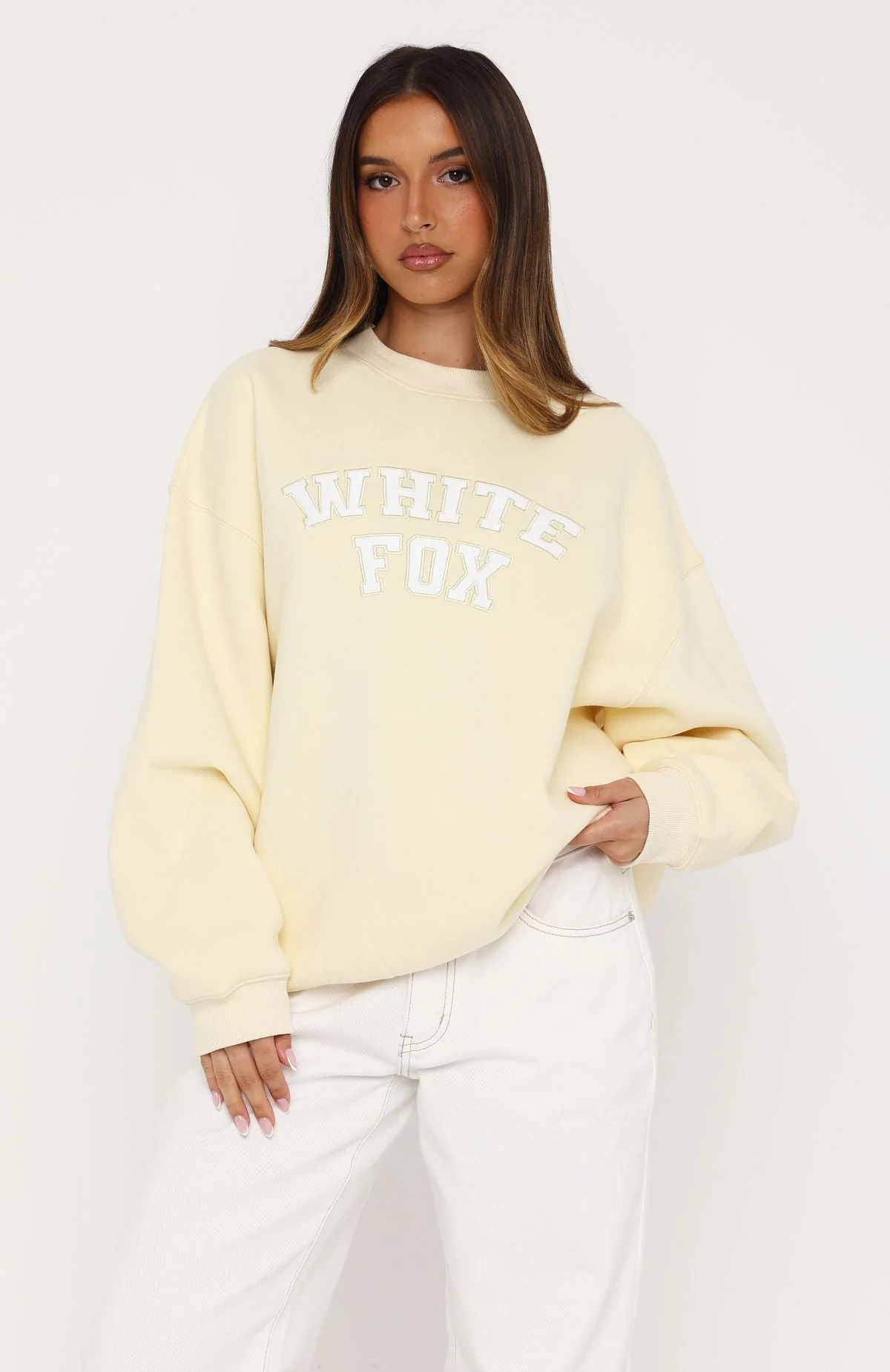 Major Upgrade Oversized Drop Shoulder Sweater Butter - Image 2