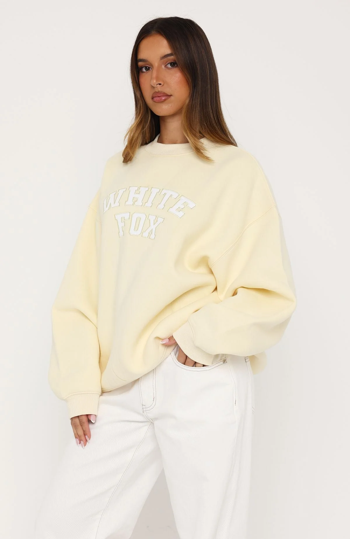 Major Upgrade Oversized Drop Shoulder Sweater Butter - Image 3
