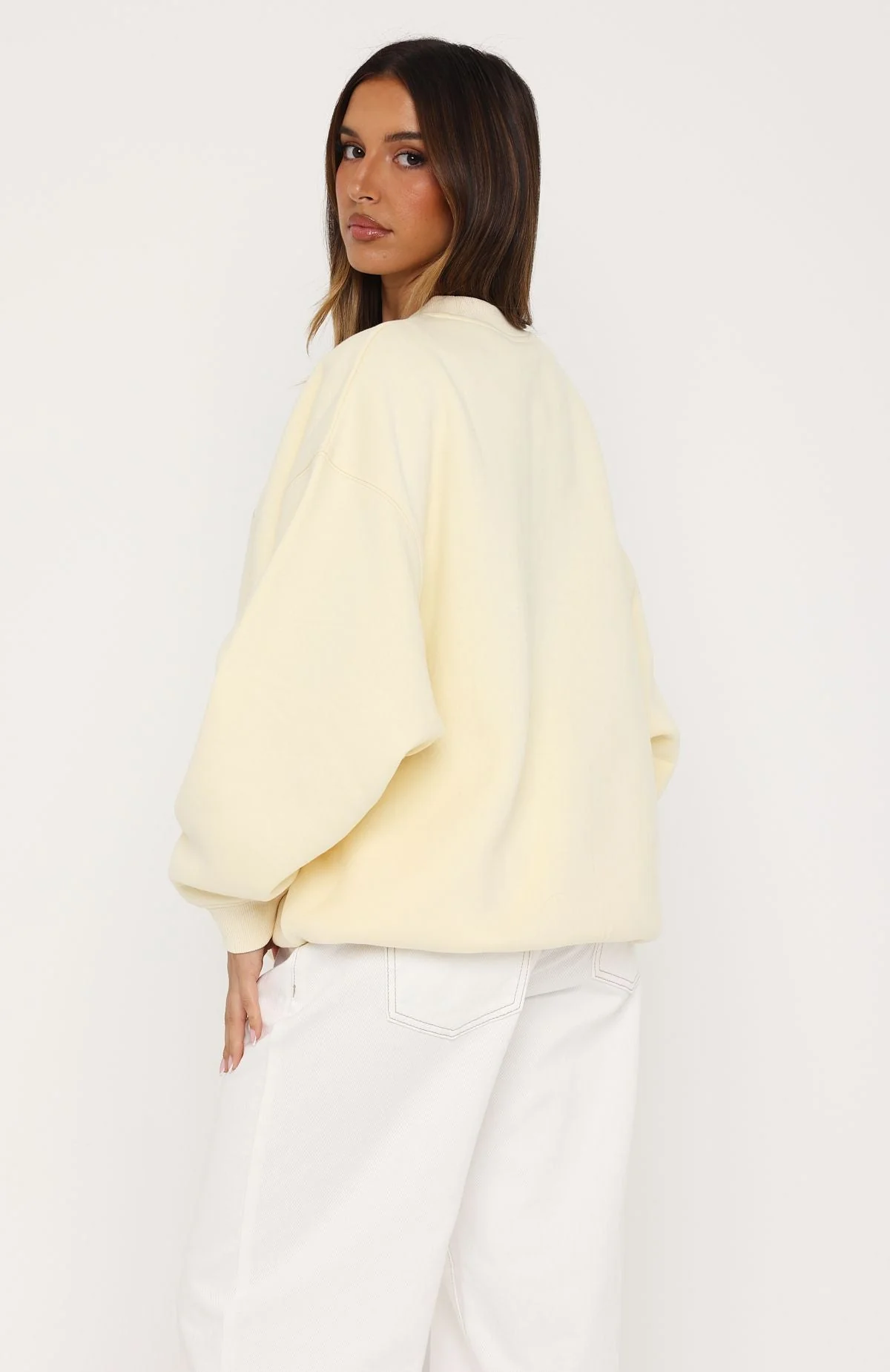 Major Upgrade Oversized Drop Shoulder Sweater Butter - Image 4