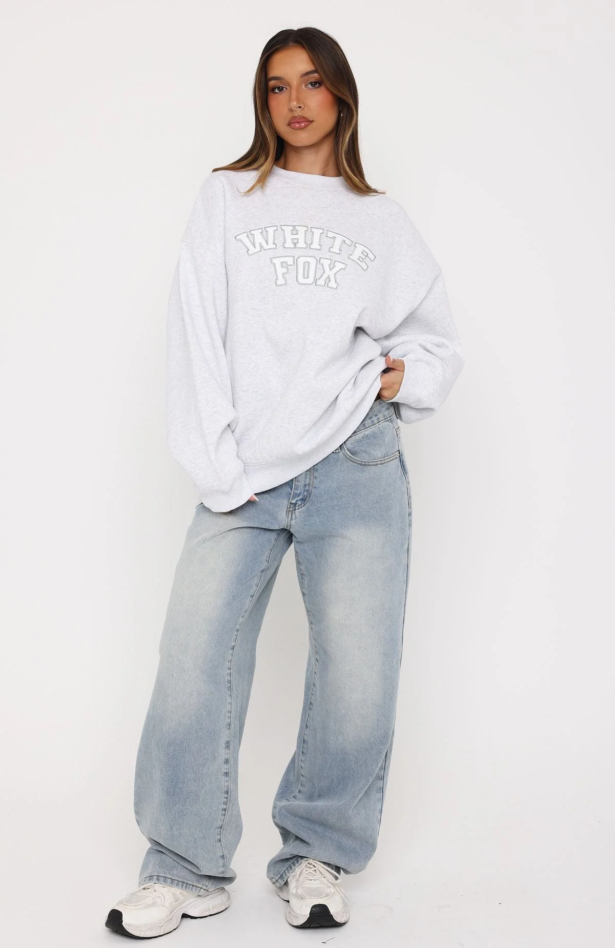 Major Upgrade Oversized Drop Shoulder Sweater Grey Marle - Image 5