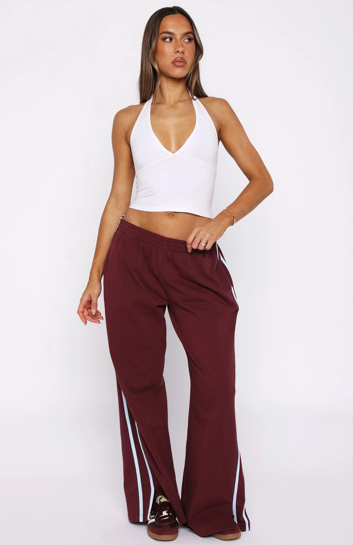 Make Me Promises Pants Burgundy - Image 2