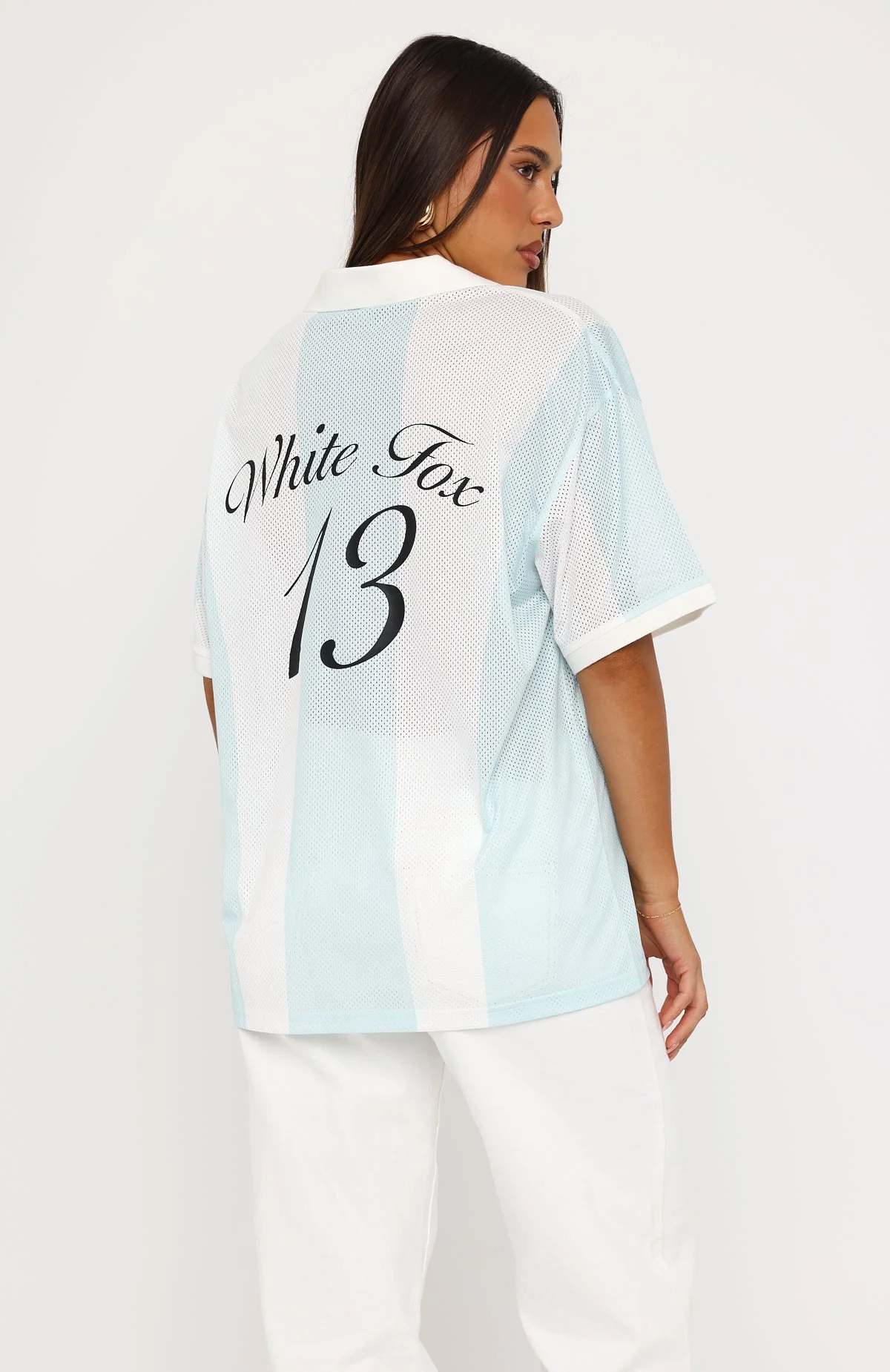 Make Moves Oversized Jersey Teal/White Stripe - Image 4