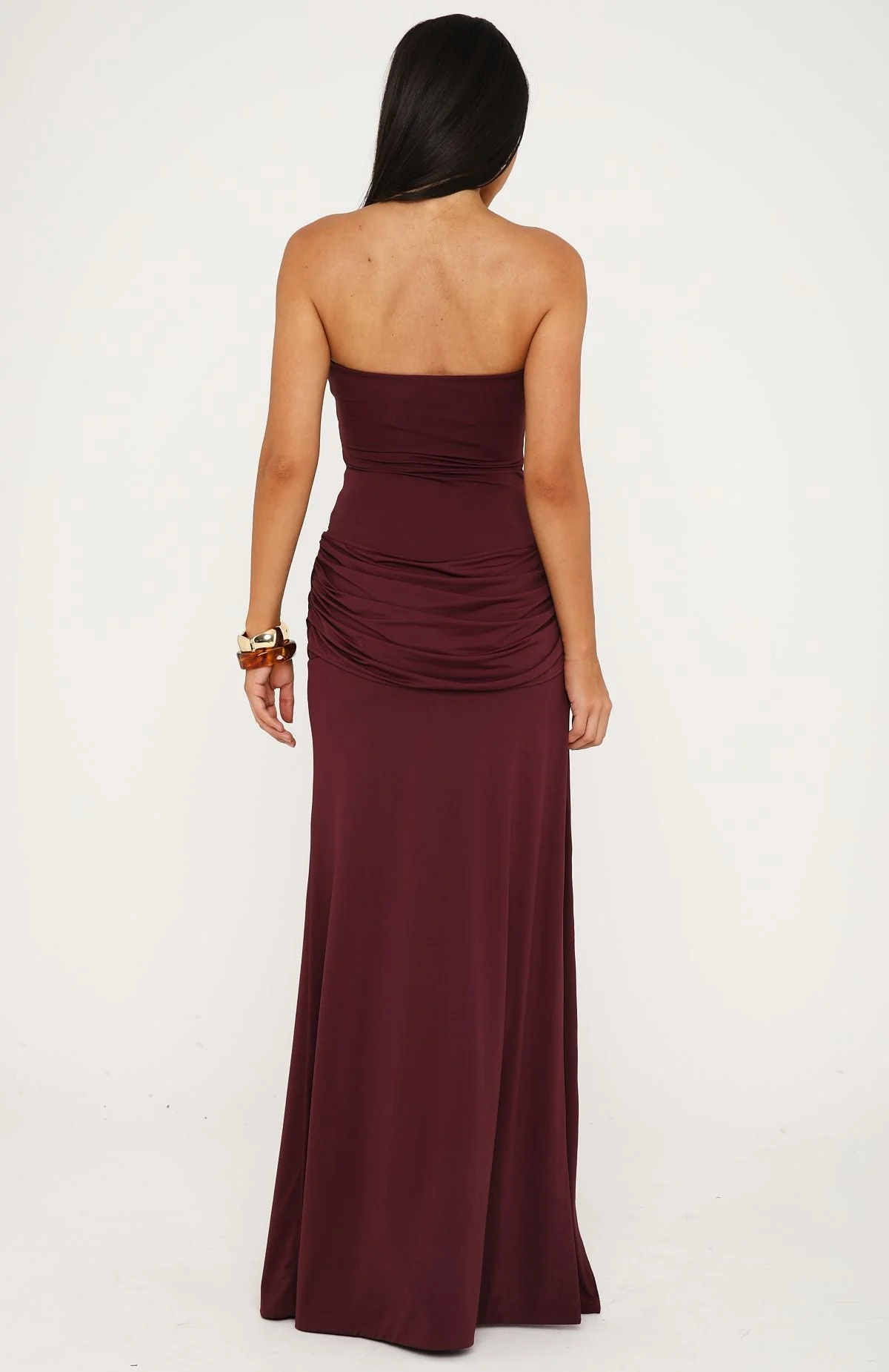 Make You Regret Strapless Maxi Dress Mauve - Image 5