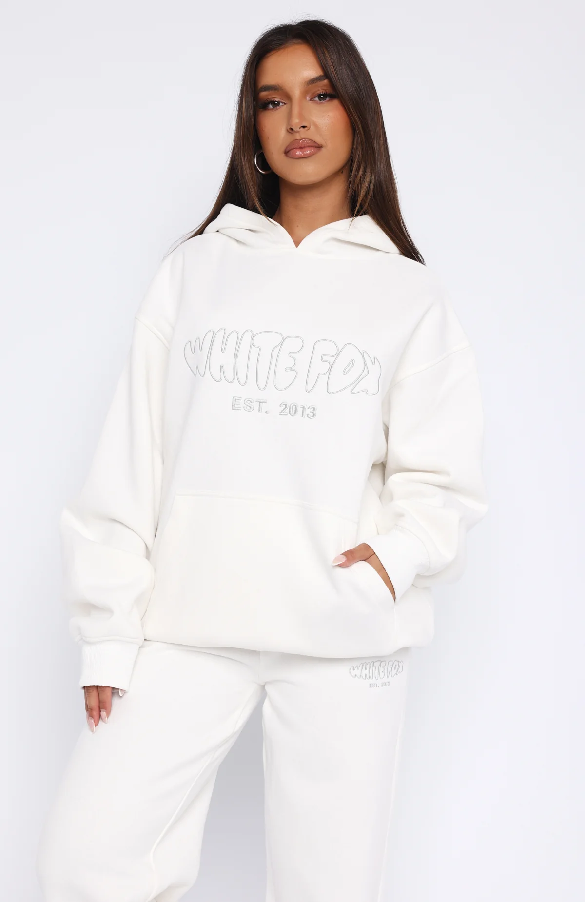 Missed Flights Oversized Hoodie White - Image 2