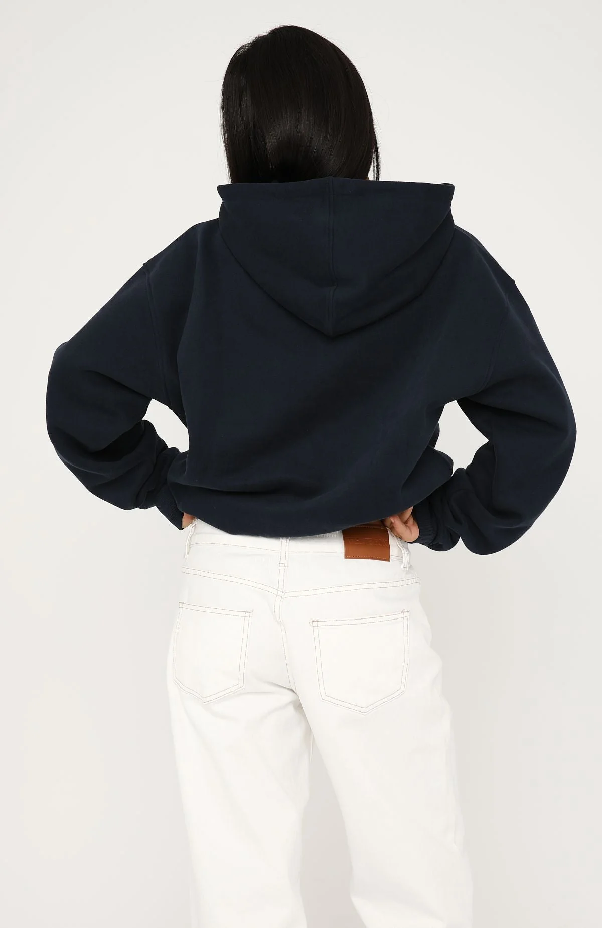 No Matter What Happens Oversized Hoodie Navy - Image 5