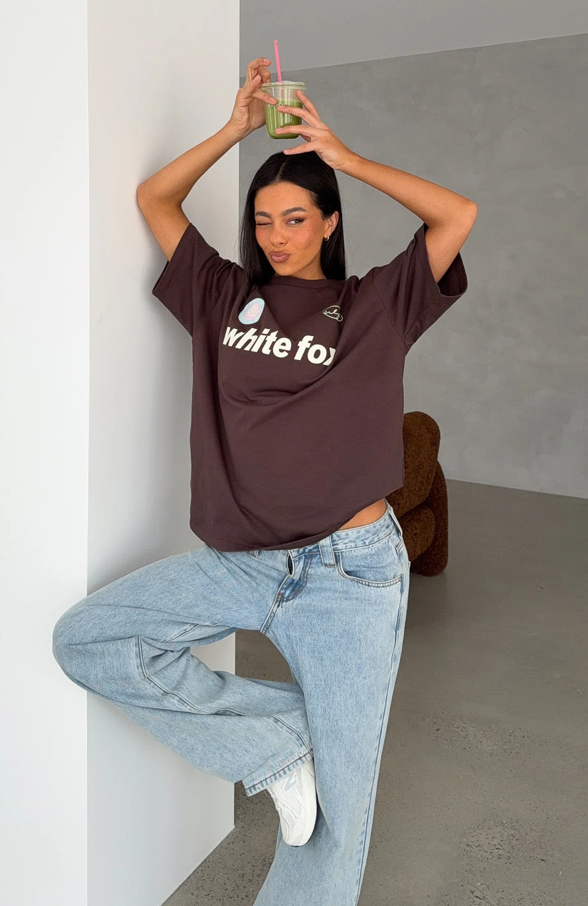 No Matter What Happens Oversized Tee Chocolate - Image 6