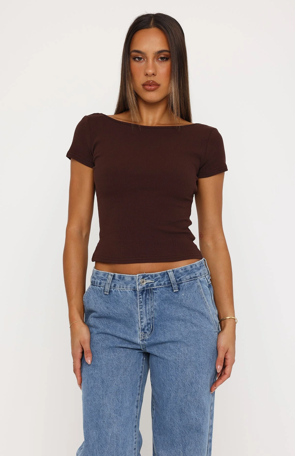 Not Like The Rest Short Sleeve Top Chocolate - Image 3