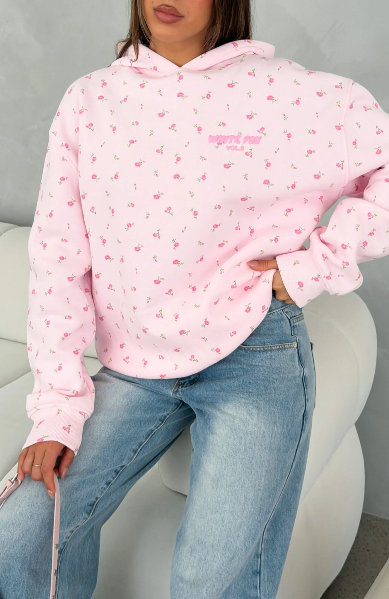 Offstage Printed Oversized Hoodie Posy Ditsy - Image 2