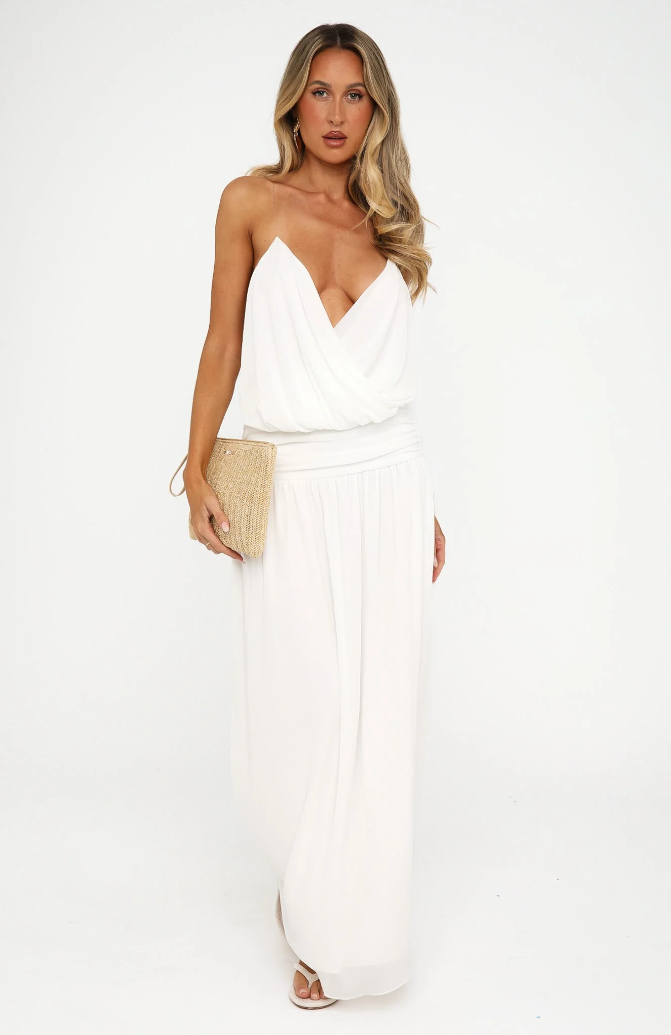Peachy Keen Maxi Dress White - Image 2