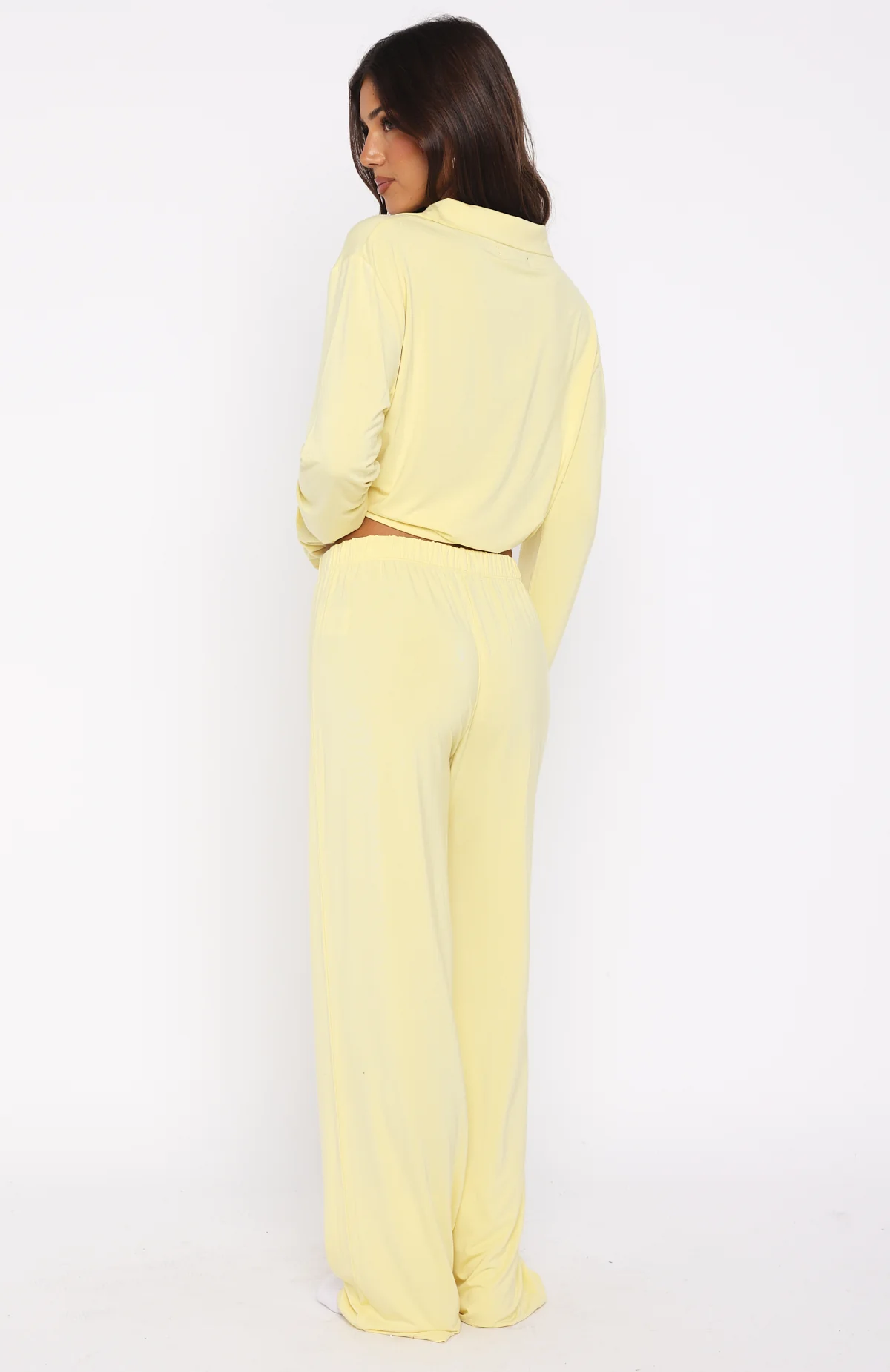 Pillow Talk Long Sleeve Pyjama Set Lemon - Image 4