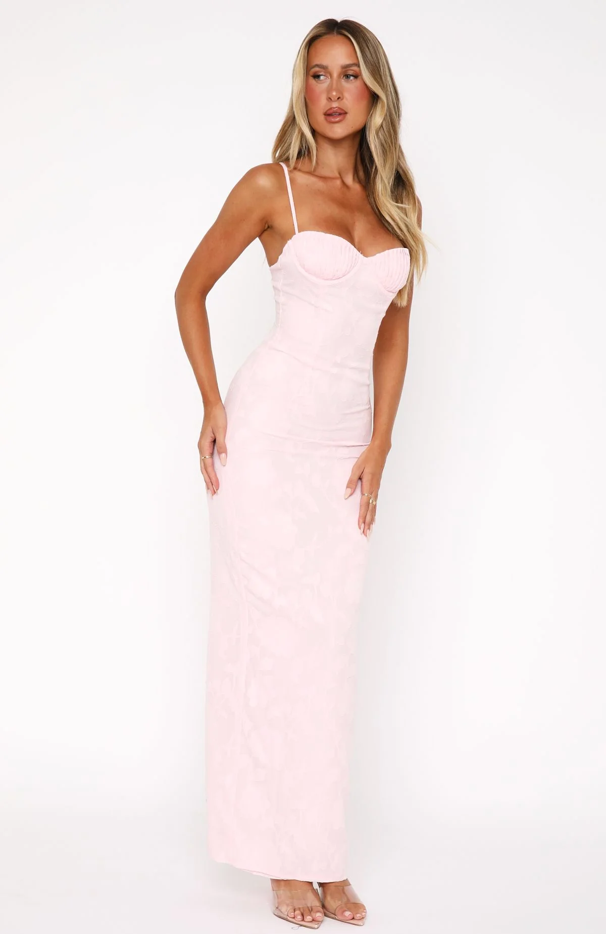 Poppy Dream Maxi Dress Baby Pink - Image 2