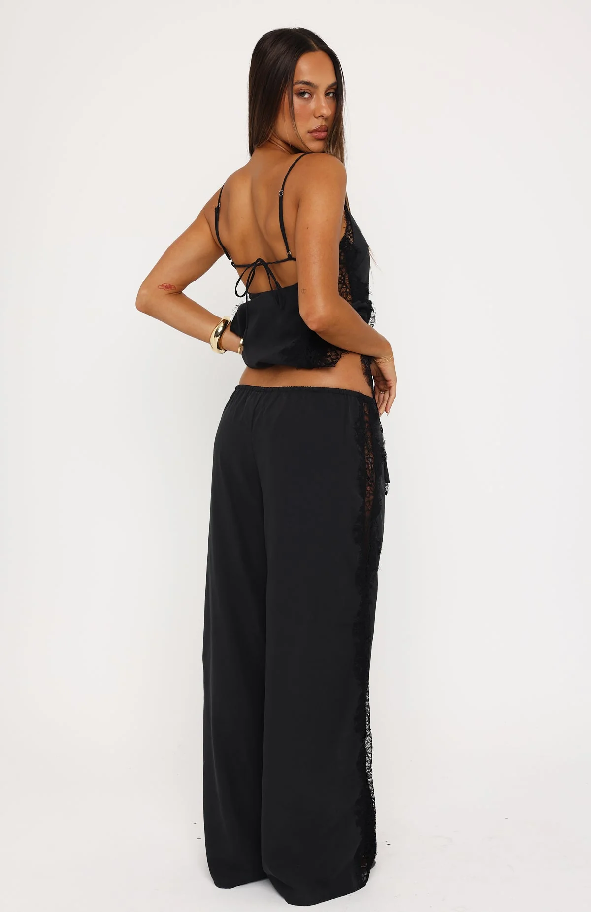 Porcelain Nights Pants Black - Image 4
