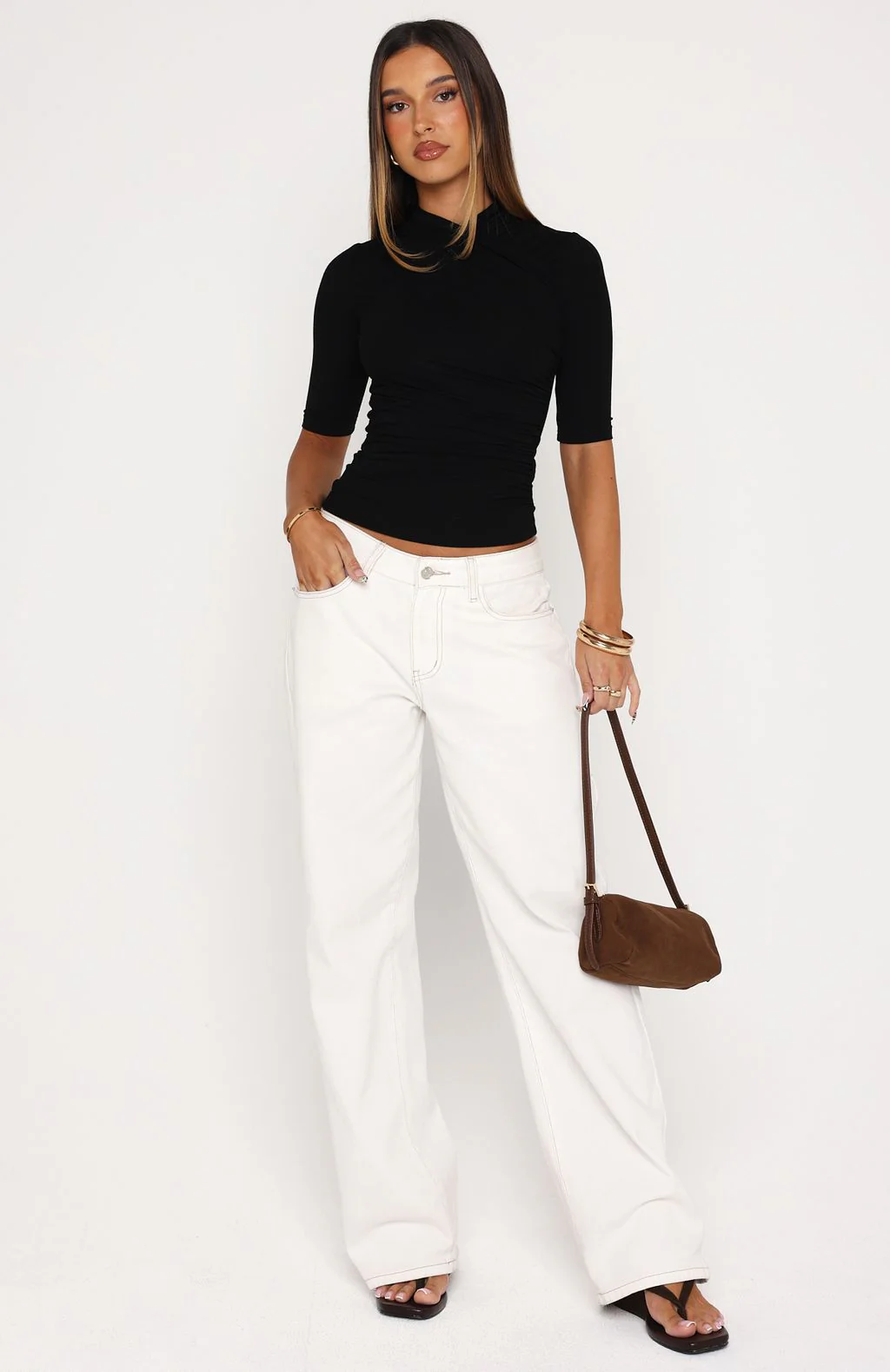 Quiet Crush Short Sleeve Top Black - Image 6