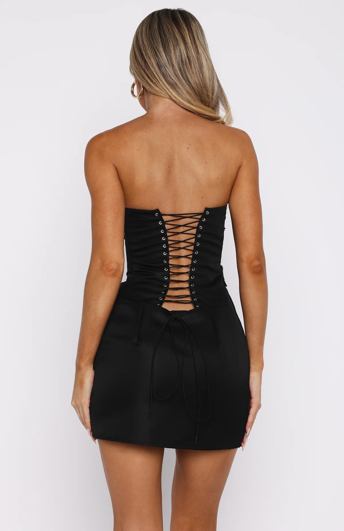 Rendezvous Strapless Mini Dress Black - Image 5
