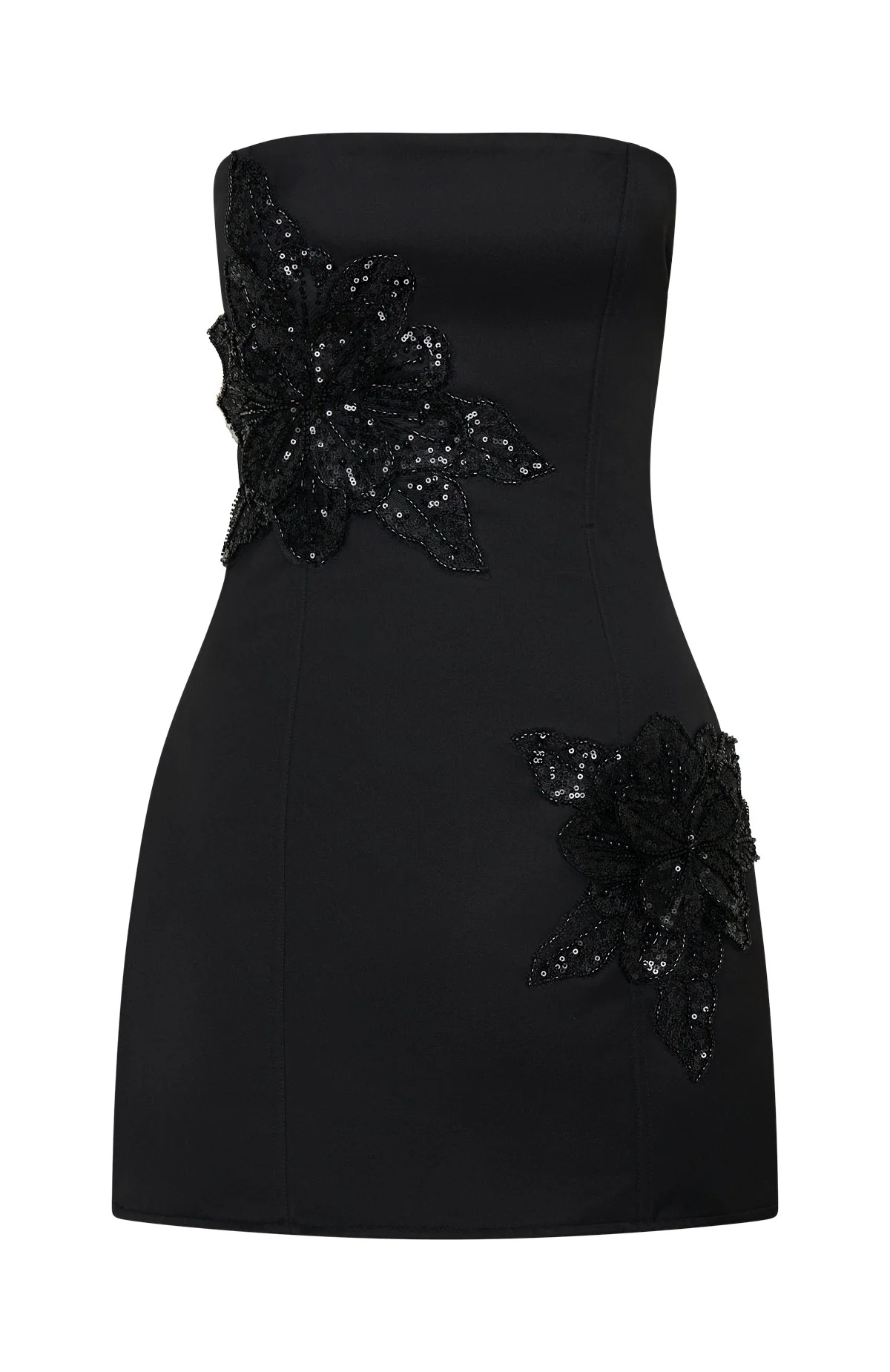 Rendezvous Strapless Mini Dress Black - Image 7