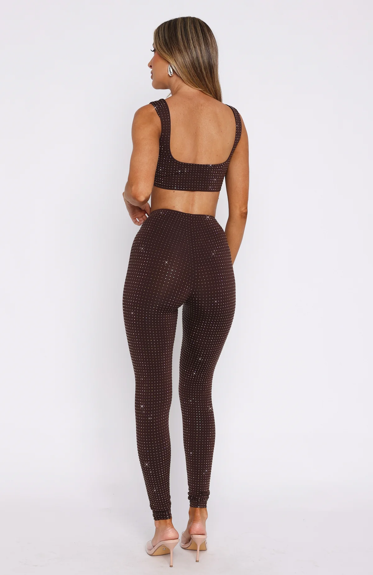 Running Late Embellished Pants Chocolate - Image 4