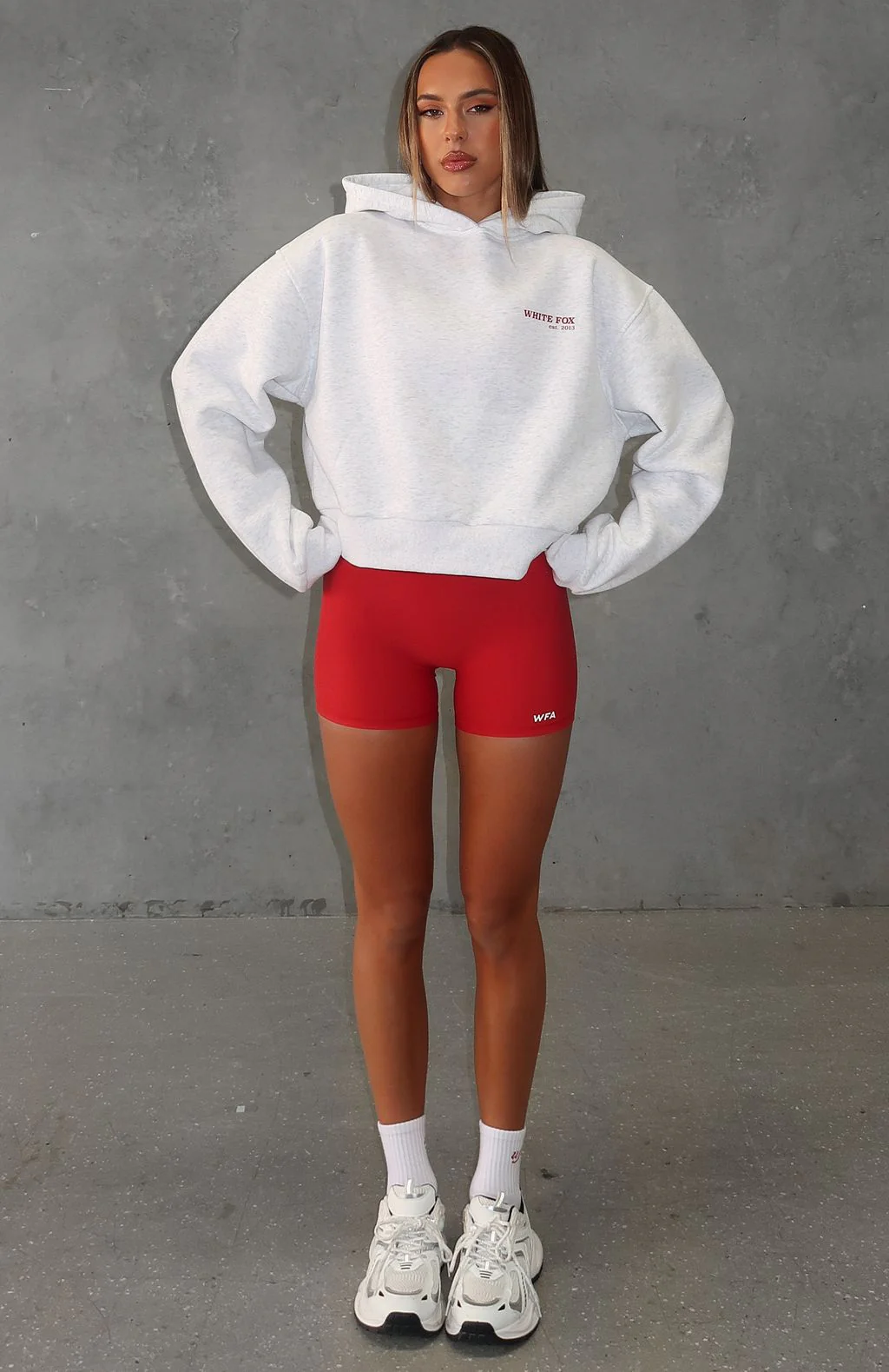 Serving Up Cropped Hoodie Grey Marle - Image 6