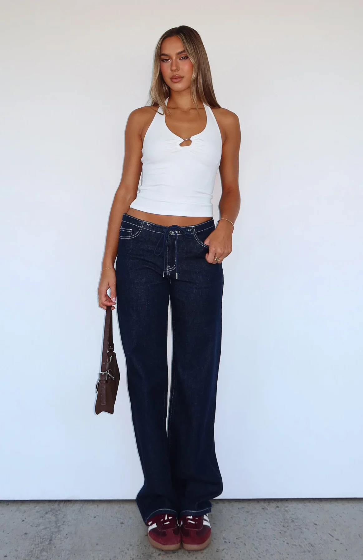 Skylar Low Rise Straight Leg Jeans Dark Indigo - Image 5