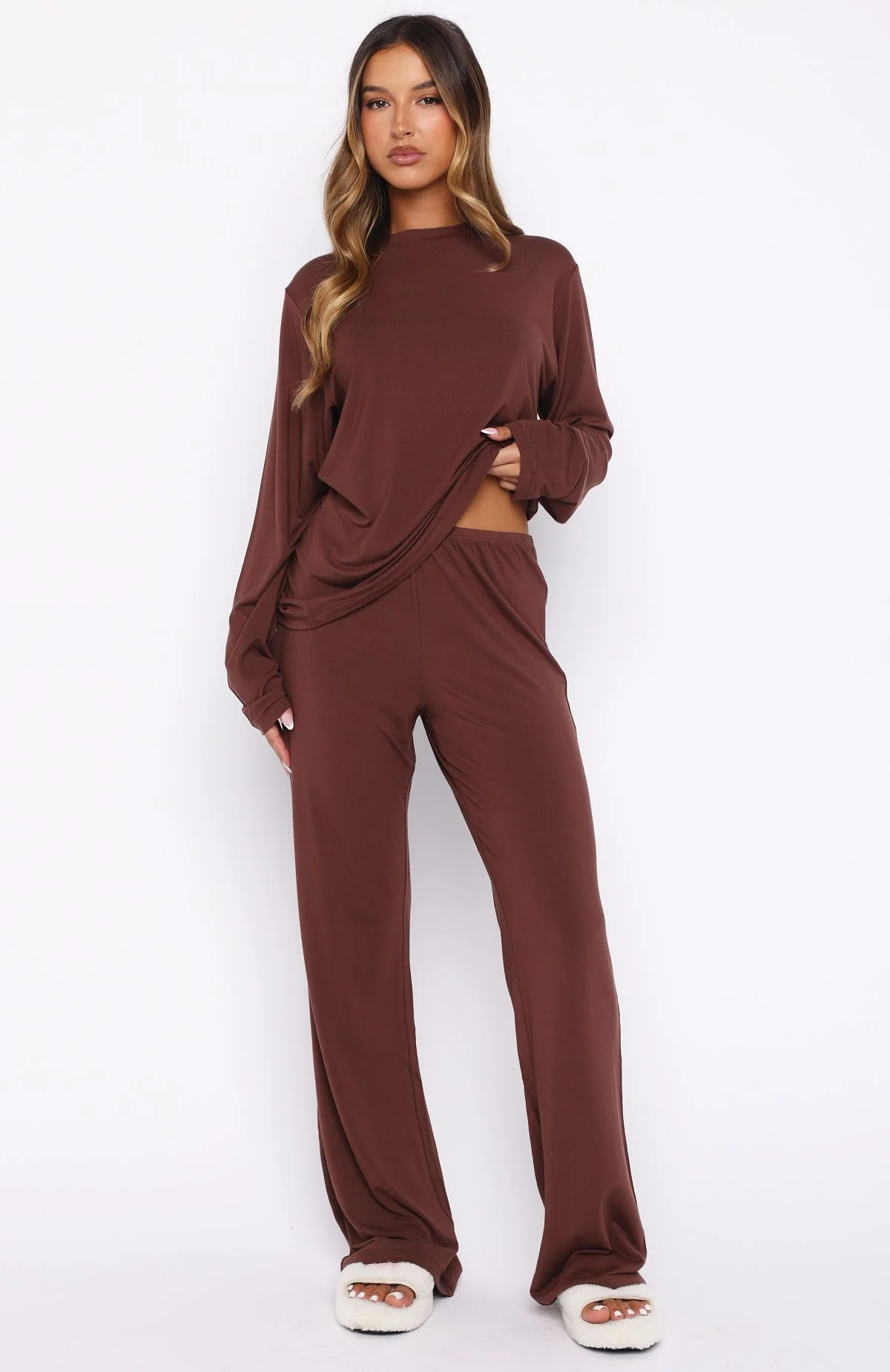Slow Life Pyjama Pants Chocolate - Image 2