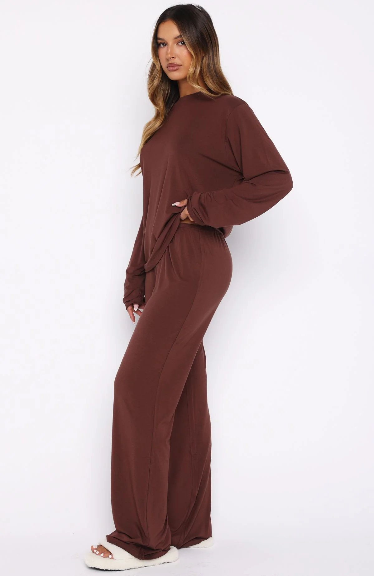Slow Life Pyjama Pants Chocolate - Image 3