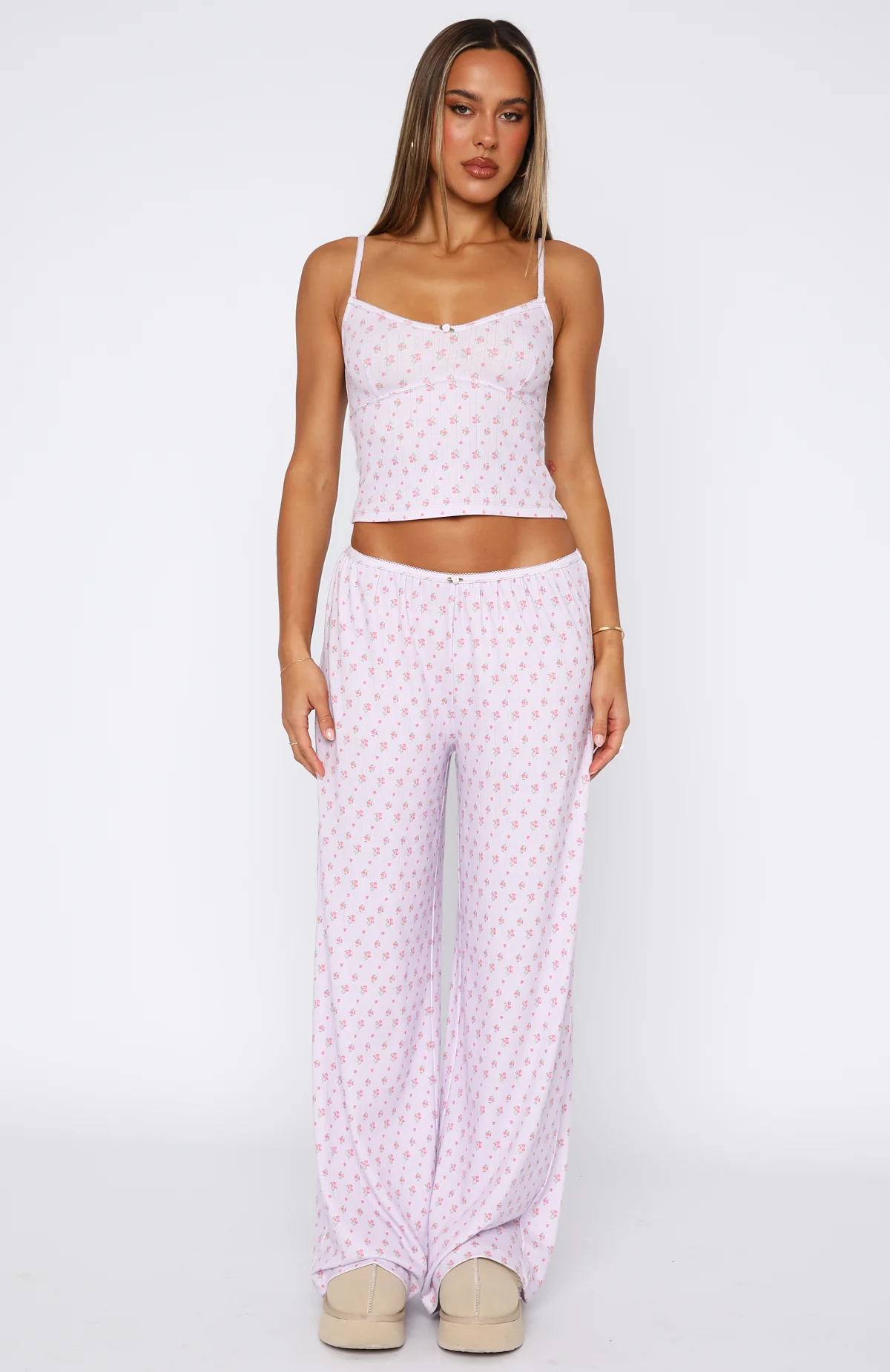 Snuggle Season Pyjama Pants Purple Floral - Image 2