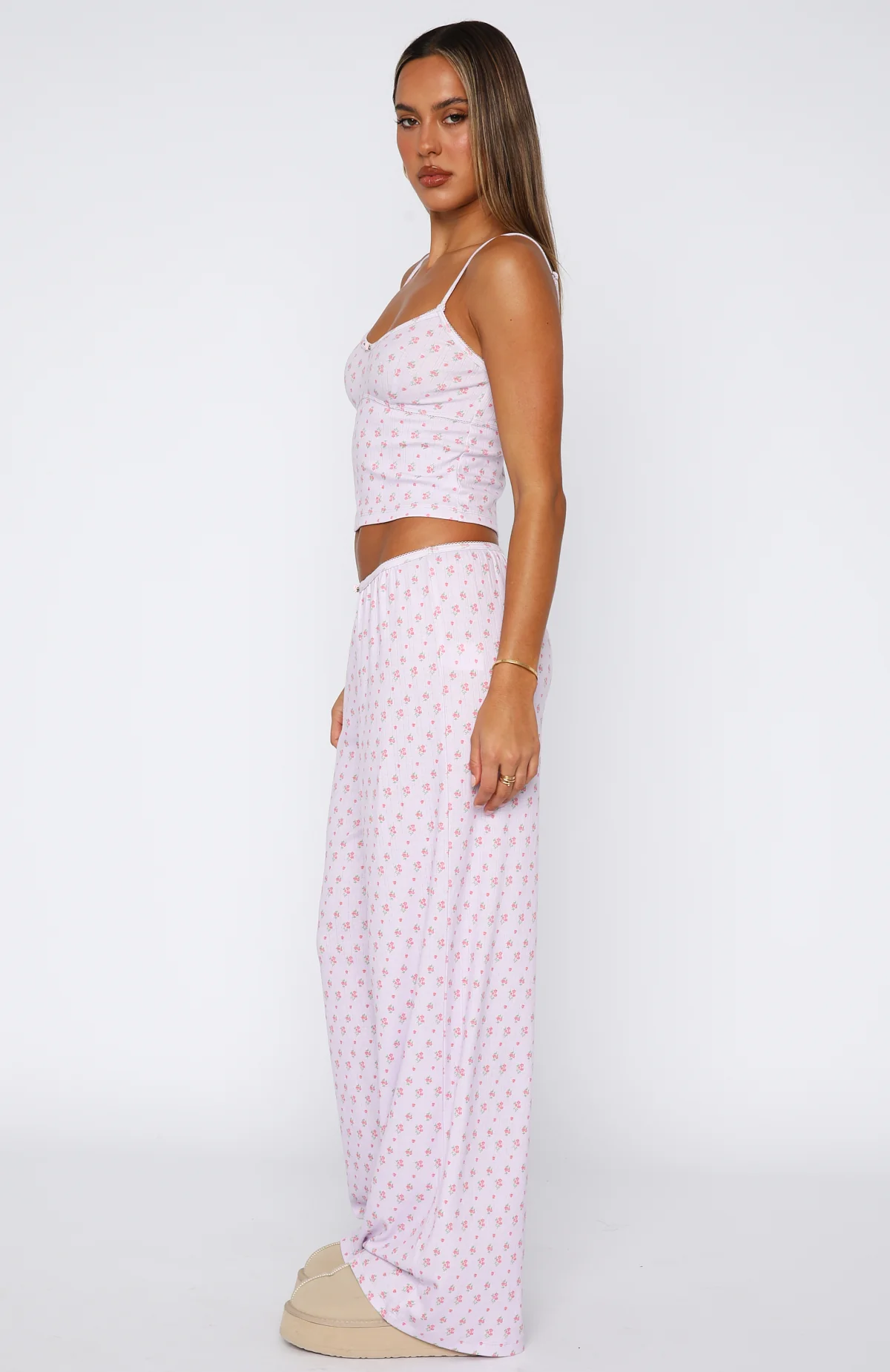Snuggle Season Pyjama Pants Purple Floral - Image 3
