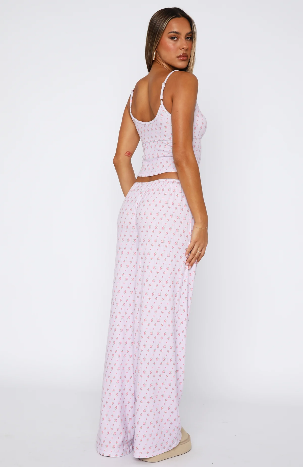 Snuggle Season Pyjama Pants Purple Floral - Image 4