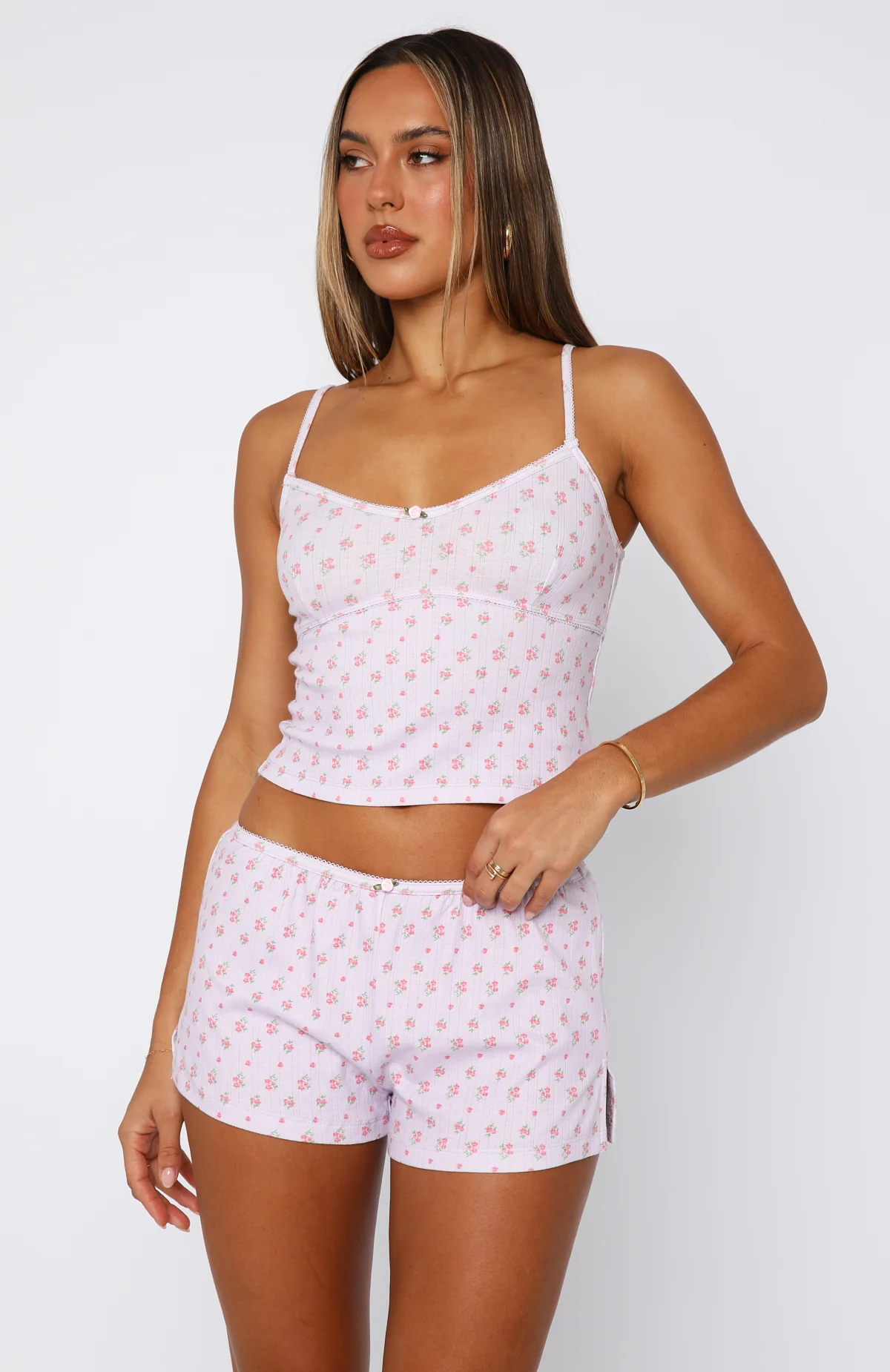 Snuggle Season Pyjama Top Purple Floral - Image 2