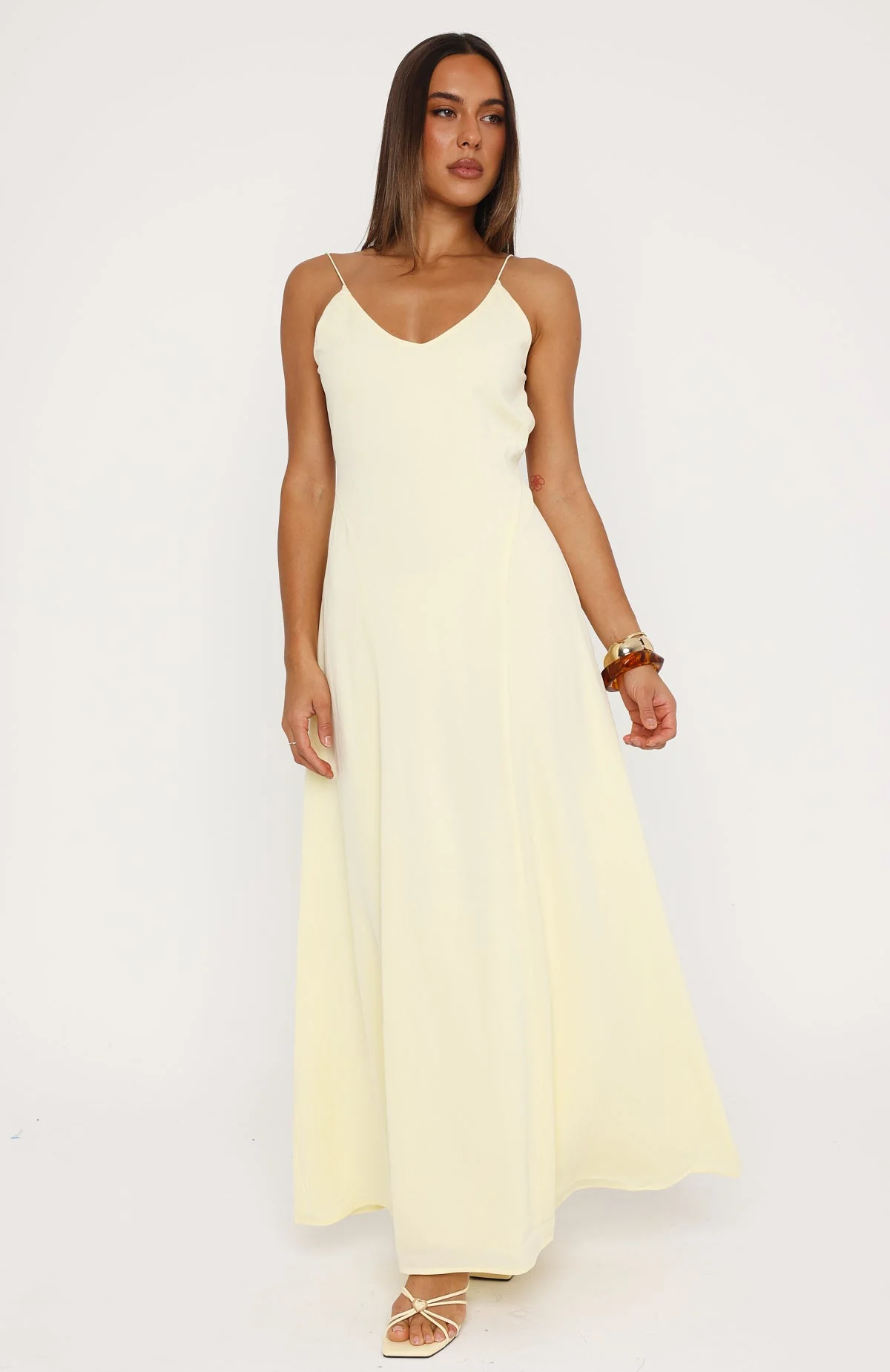 So Lovely Maxi Dress Lemon - Image 3
