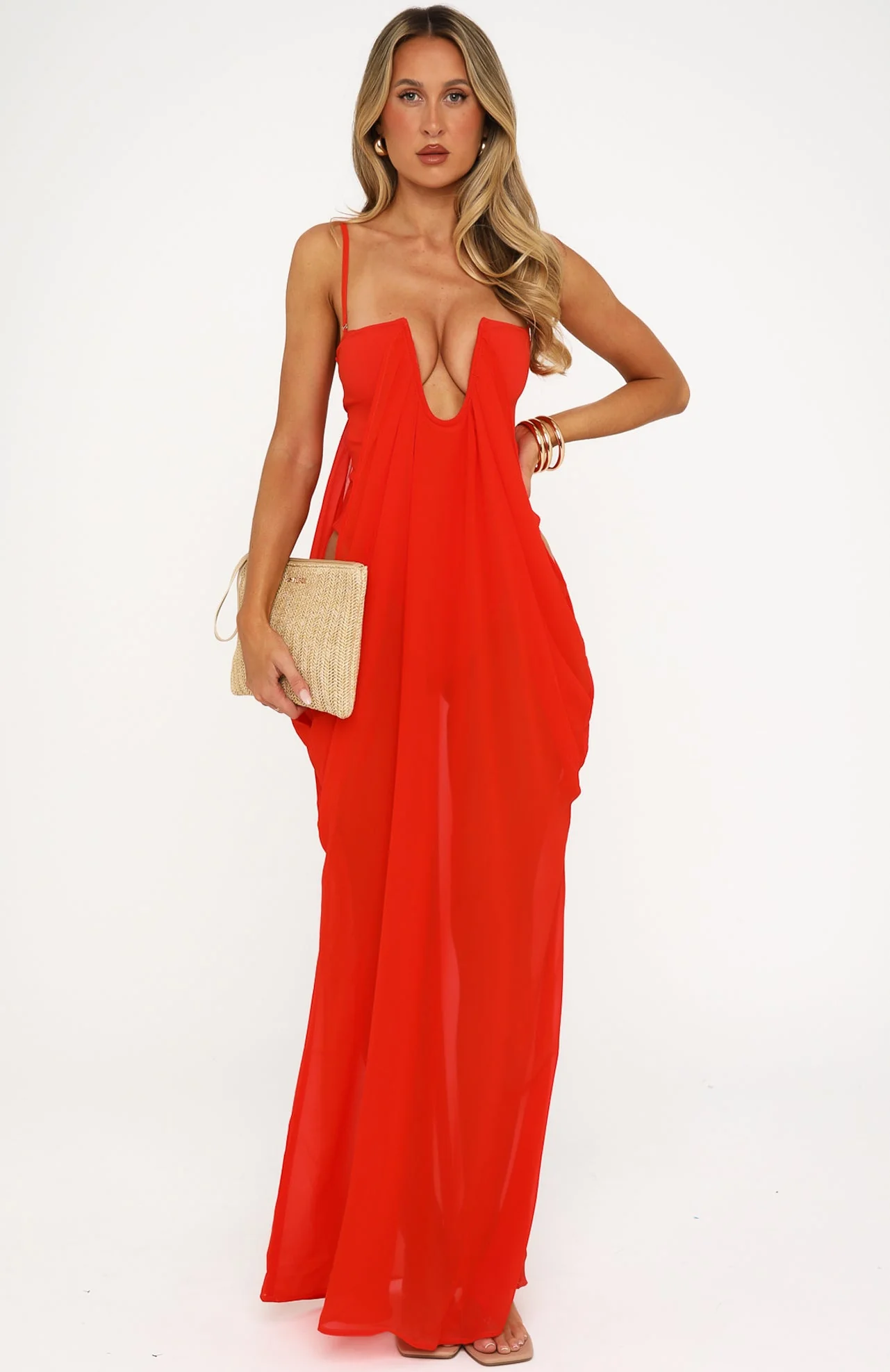 Sol Rio Maxi Dress Flame - Image 5