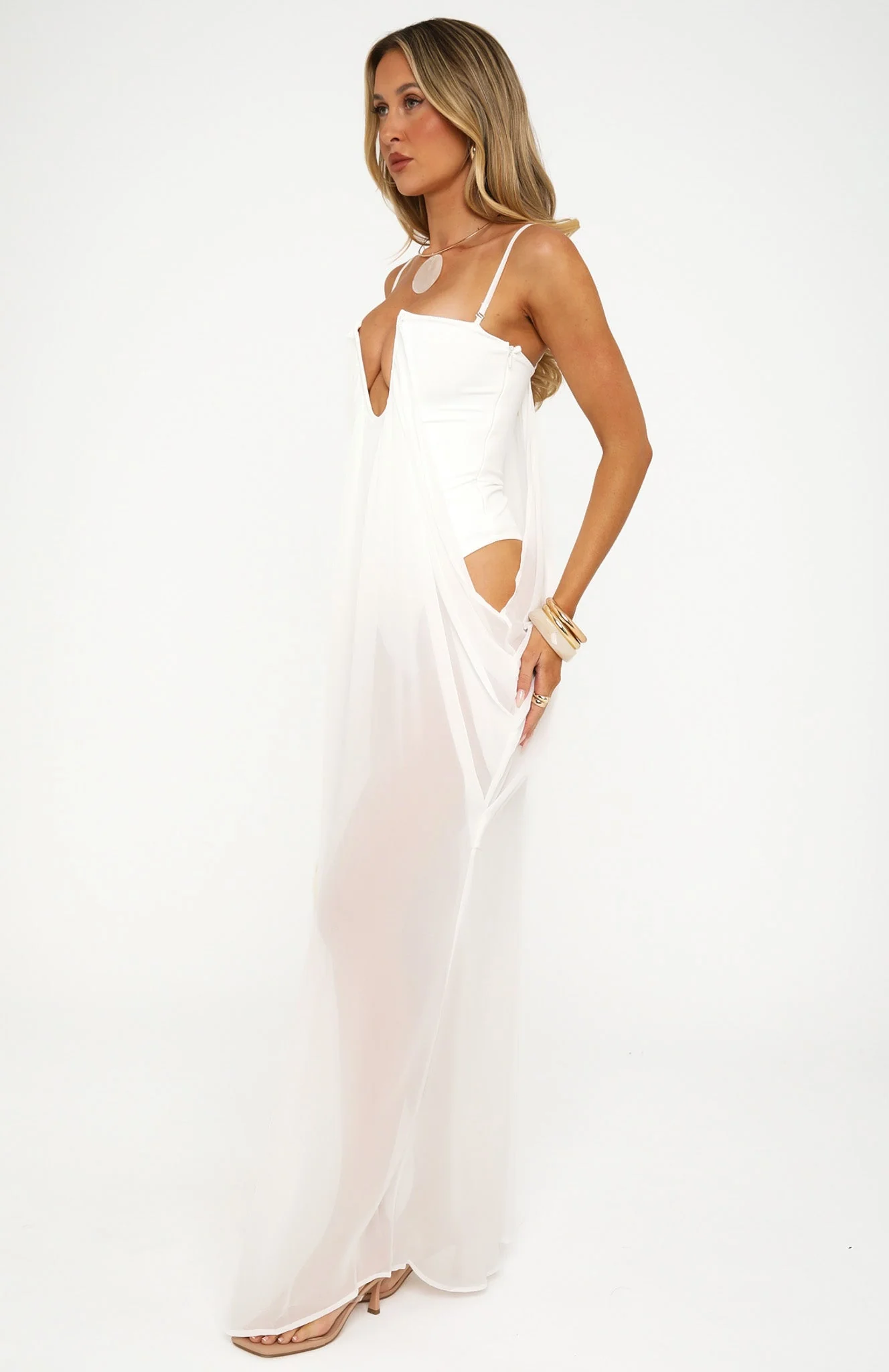 Sol Rio Maxi Dress White - Image 4