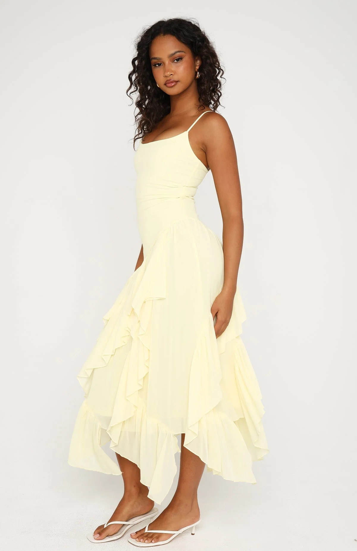 Soul Escape Midi Dress Lemon - Image 4