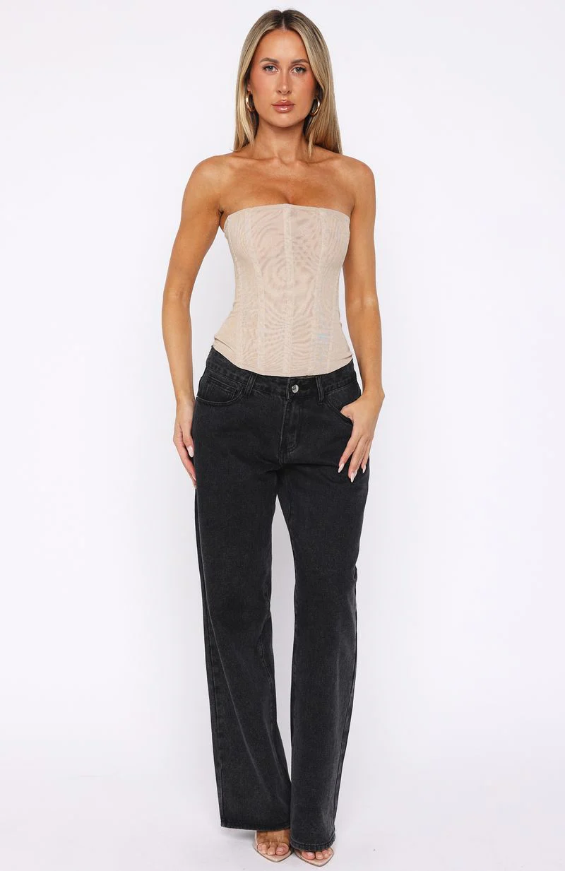 Spotlight On Me Strapless Bustier Champagne Glitter - Image 5