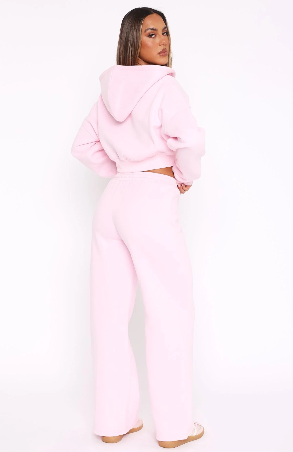 Straight Forward Wide Leg Sweatpants Pink - Image 4