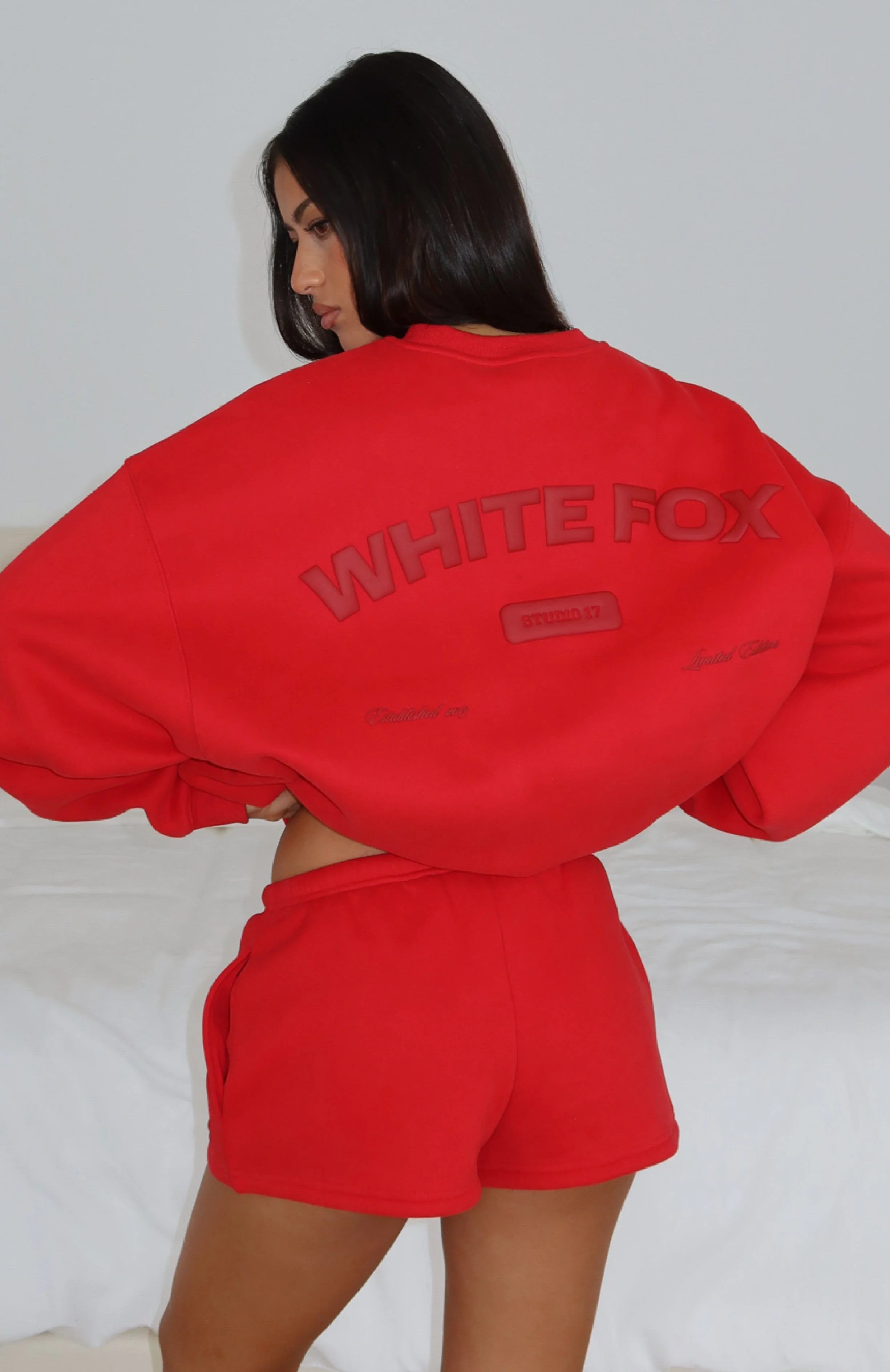 Studio 17 Raven Oversized Drop Shoulder Sweater Red - Image 8