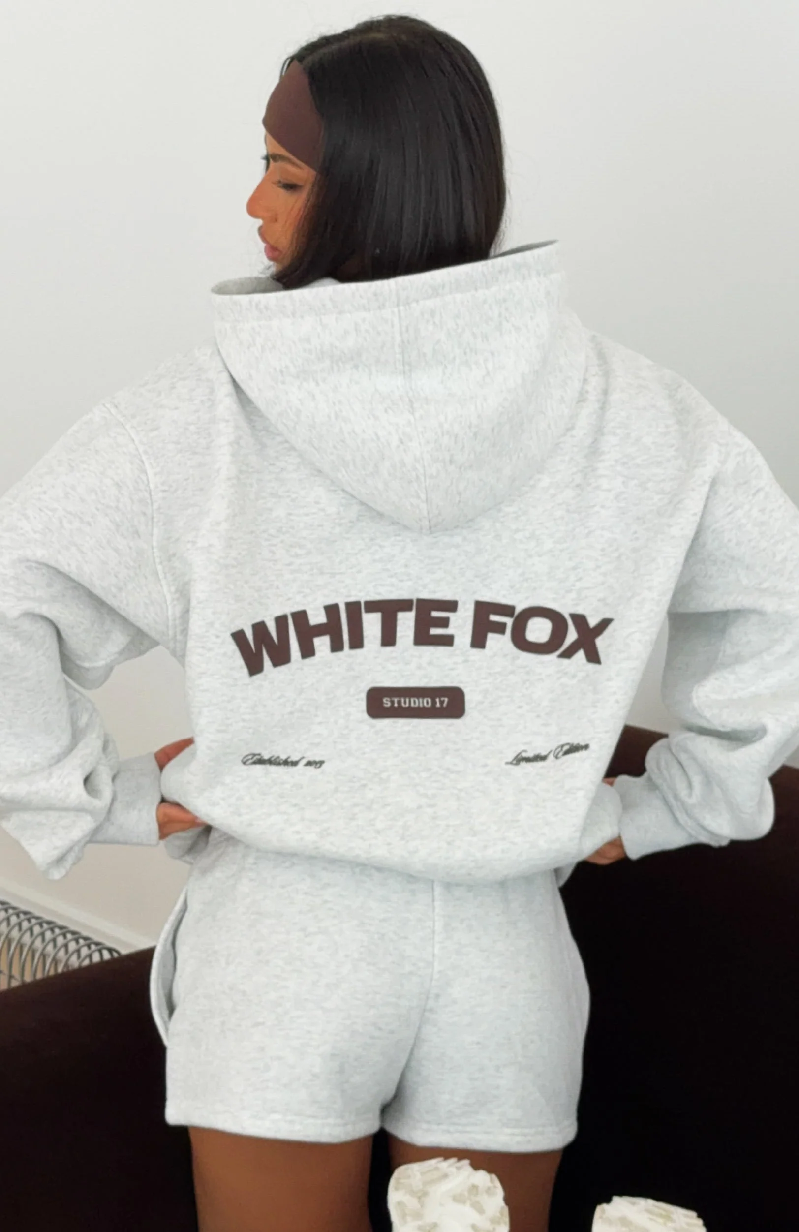 Studio 17 Raven Oversized Hoodie Grey Marle - Image 5