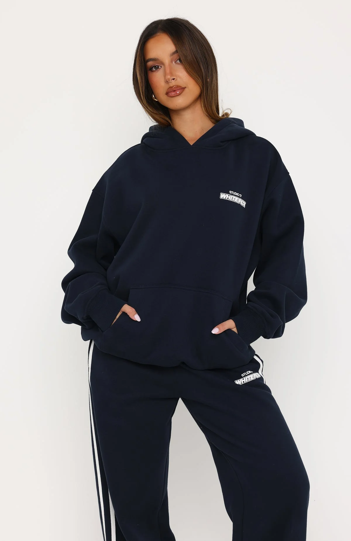Studio 17 Spencer Oversized Hoodie Navy - Image 2