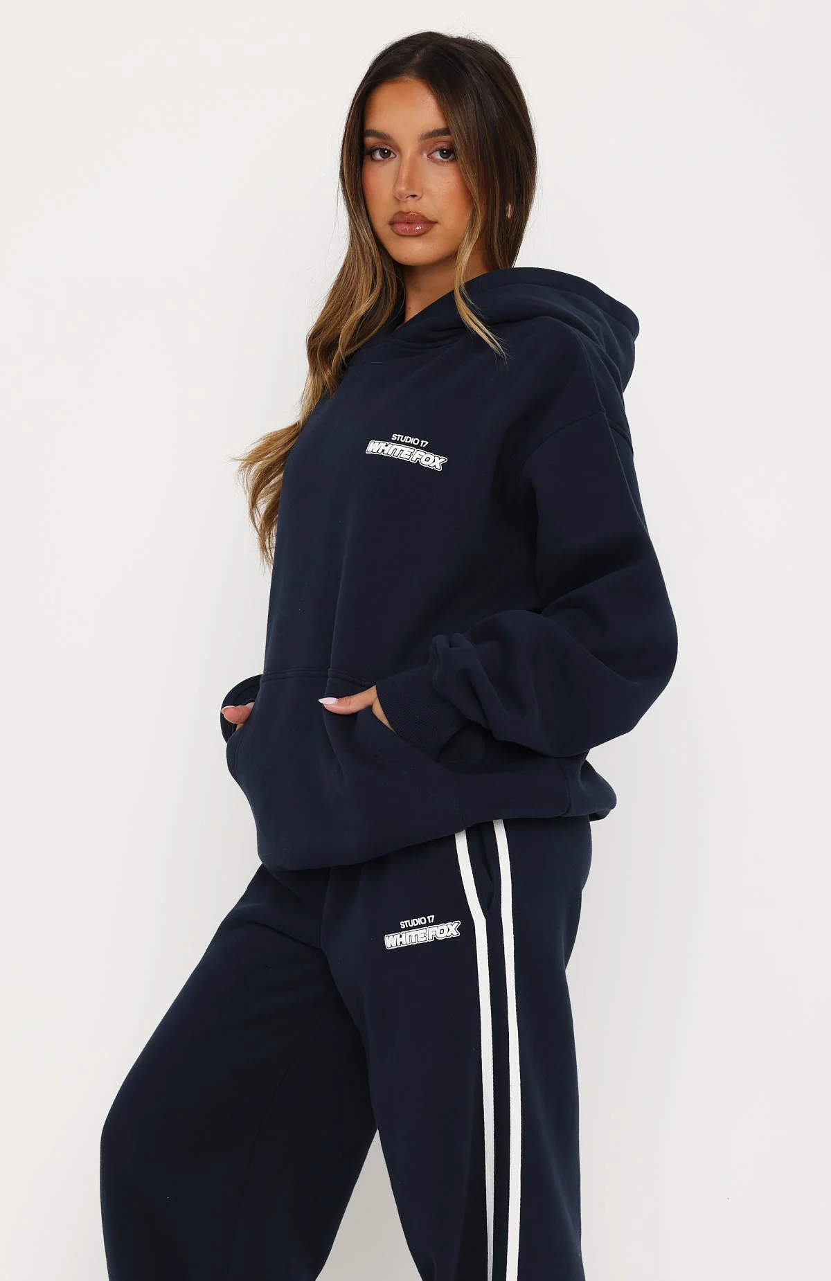 Studio 17 Spencer Oversized Hoodie Navy - Image 3