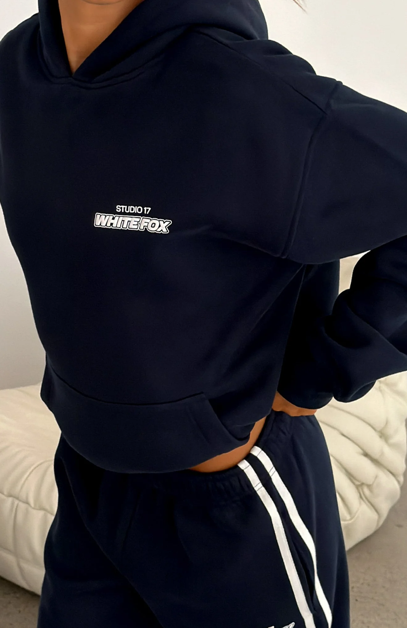 Studio 17 Spencer Oversized Hoodie Navy - Image 6