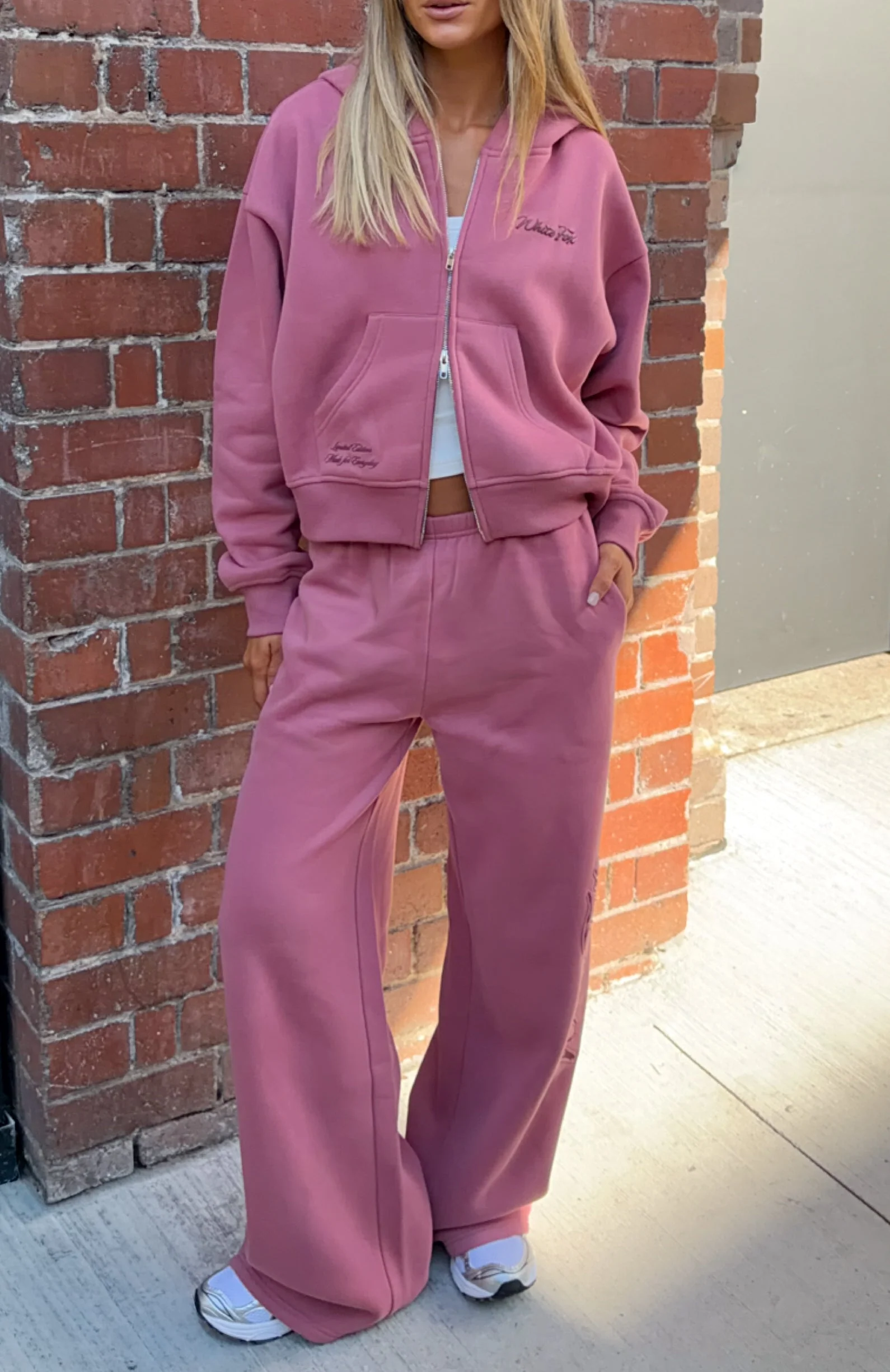 Studio 17 Willa Boxy Zip Front Hoodie Dusty Plum - Image 2