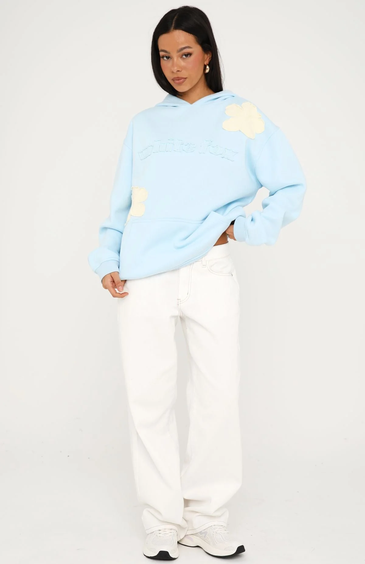 Sunkissed Bloom Oversized Hoodie Blue - Image 6